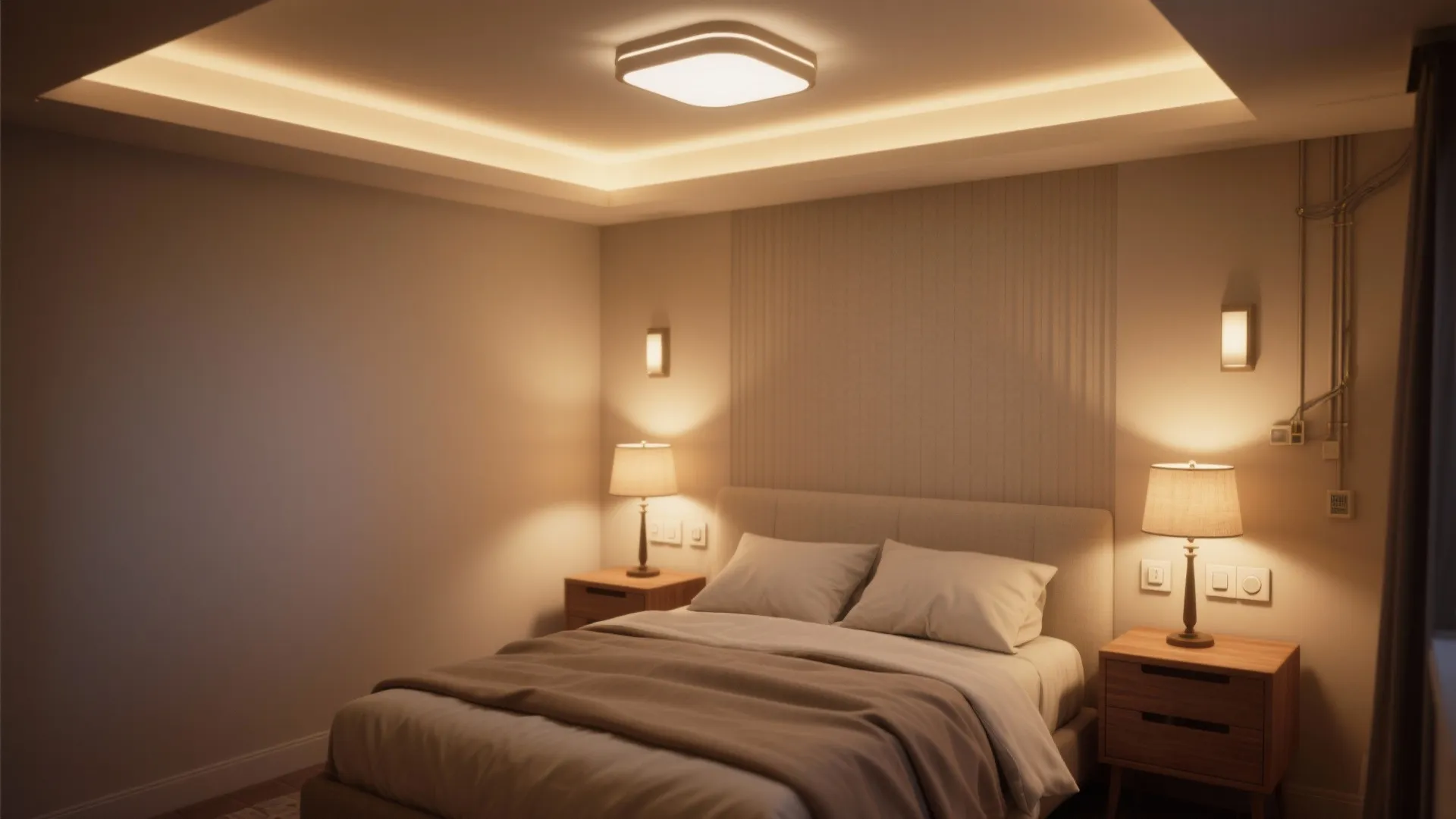 1. Layered lighting with dimmable zones