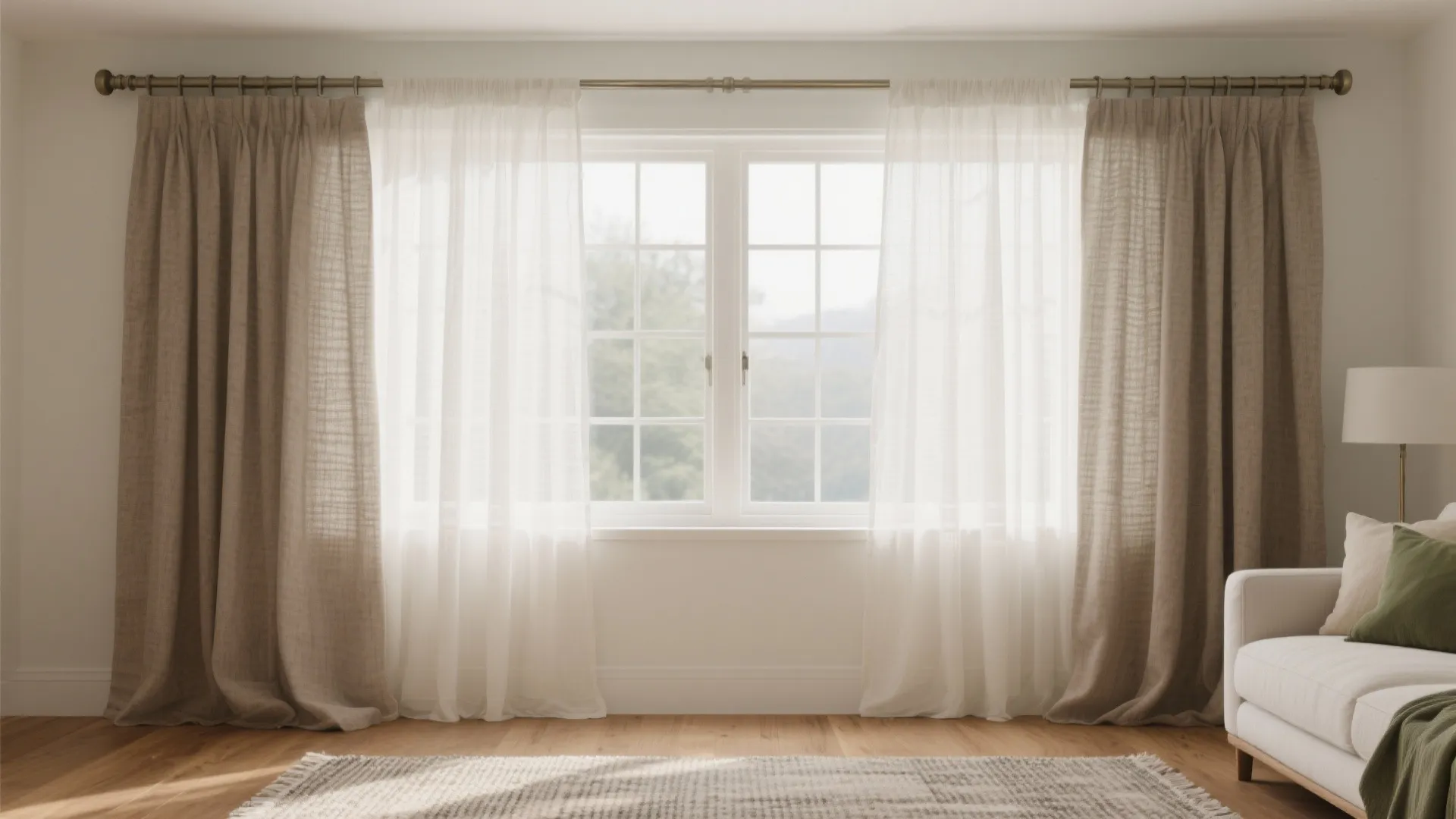 Layered Drapery: Sheer-to-Blackout Control