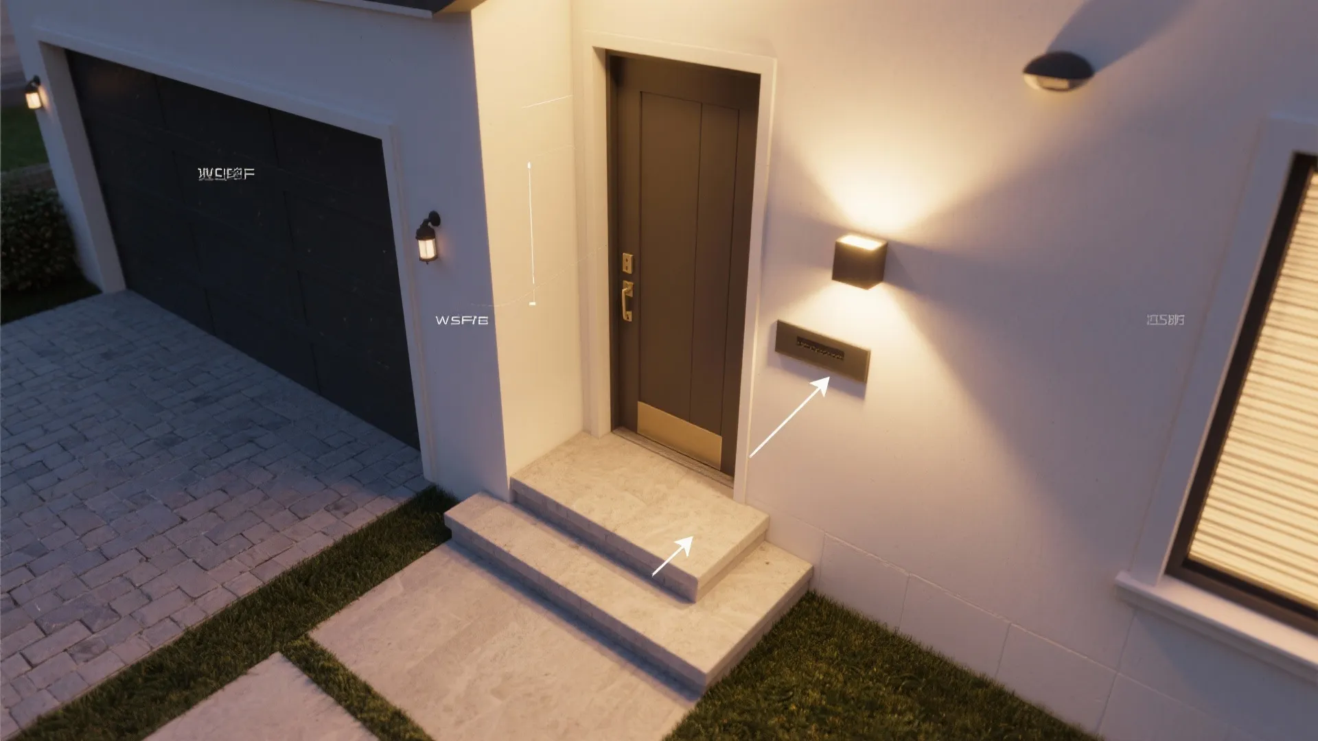 Layered entry lighting: sconce + overhead for safety