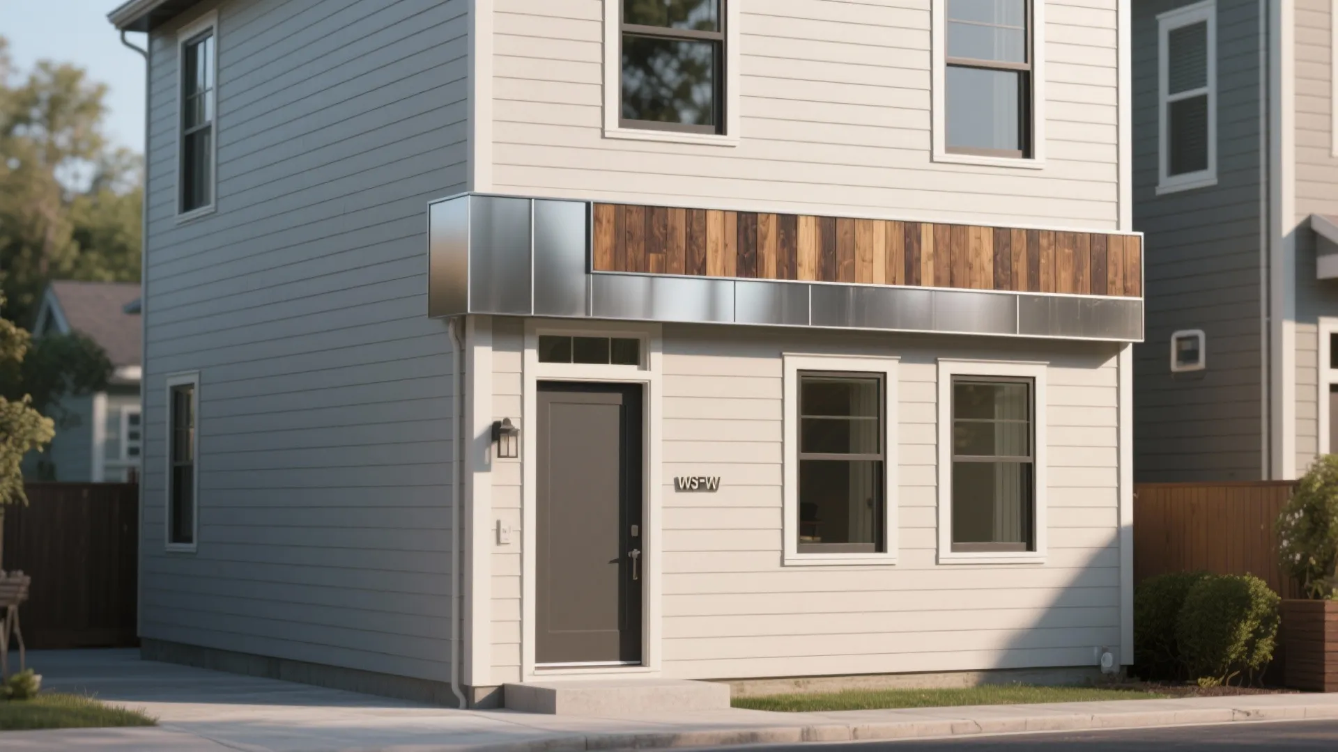 Mixed-Material Facade Layering for Depth