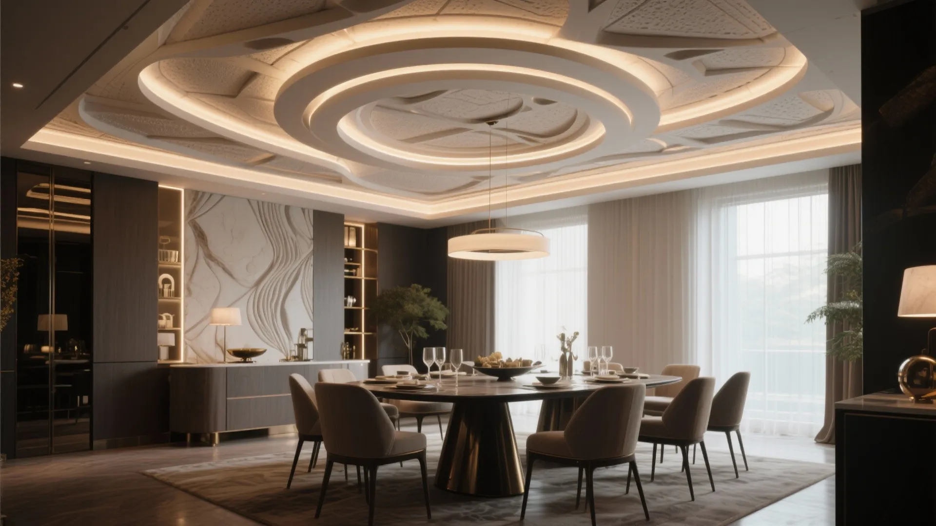 Layered Ceiling Depth