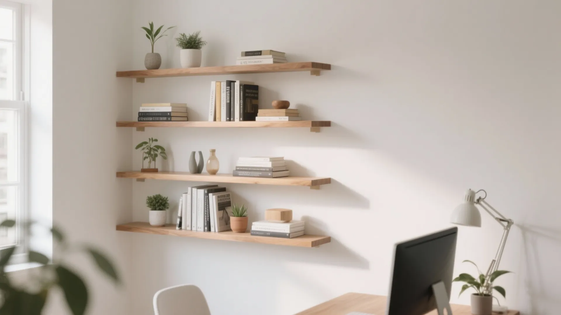 2. Floating Shelves in Layers