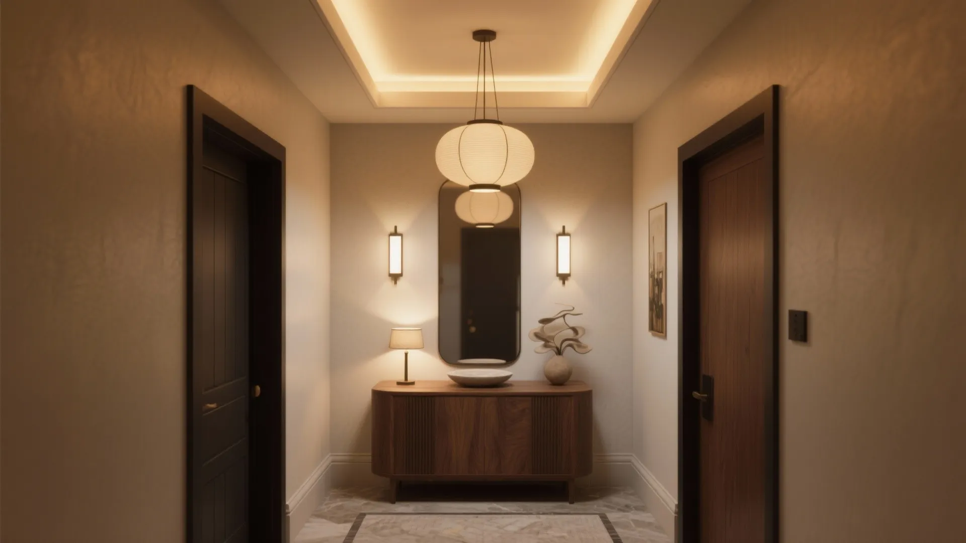 Layered Foyer Lighting for Mood and Function
