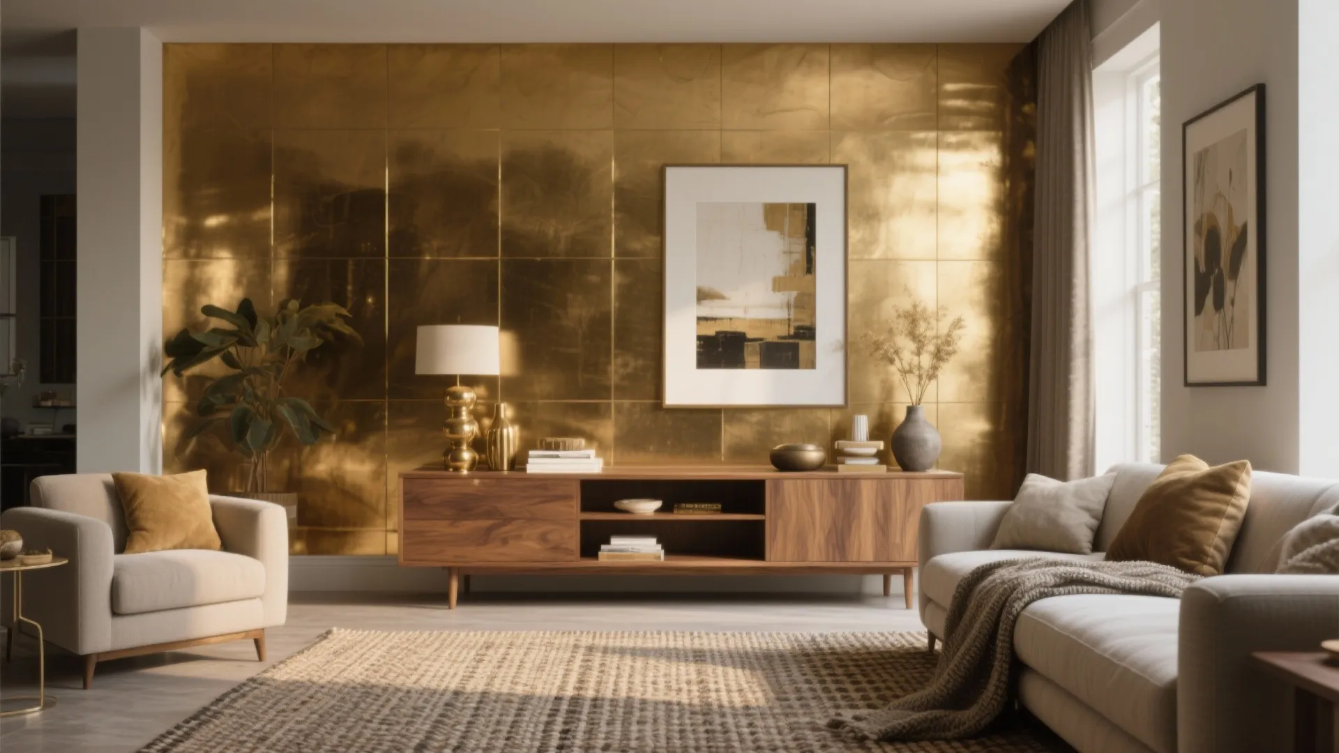 5. Layering with art and furniture for balance