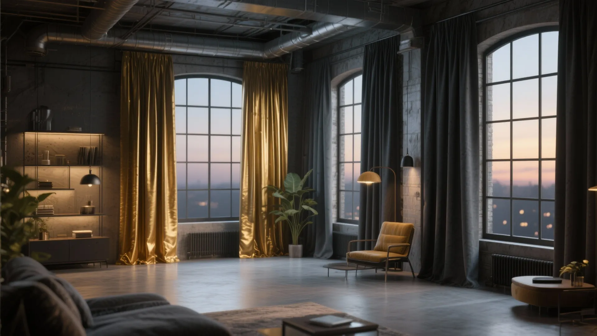 Layered Gold and Grey