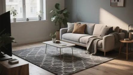 5 Living Room Gray Area Rug Ideas
