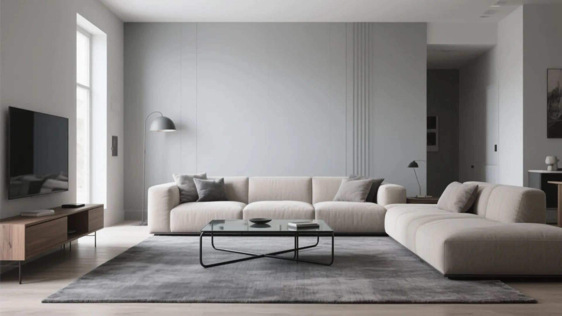 2. Layer grays from light to charcoal