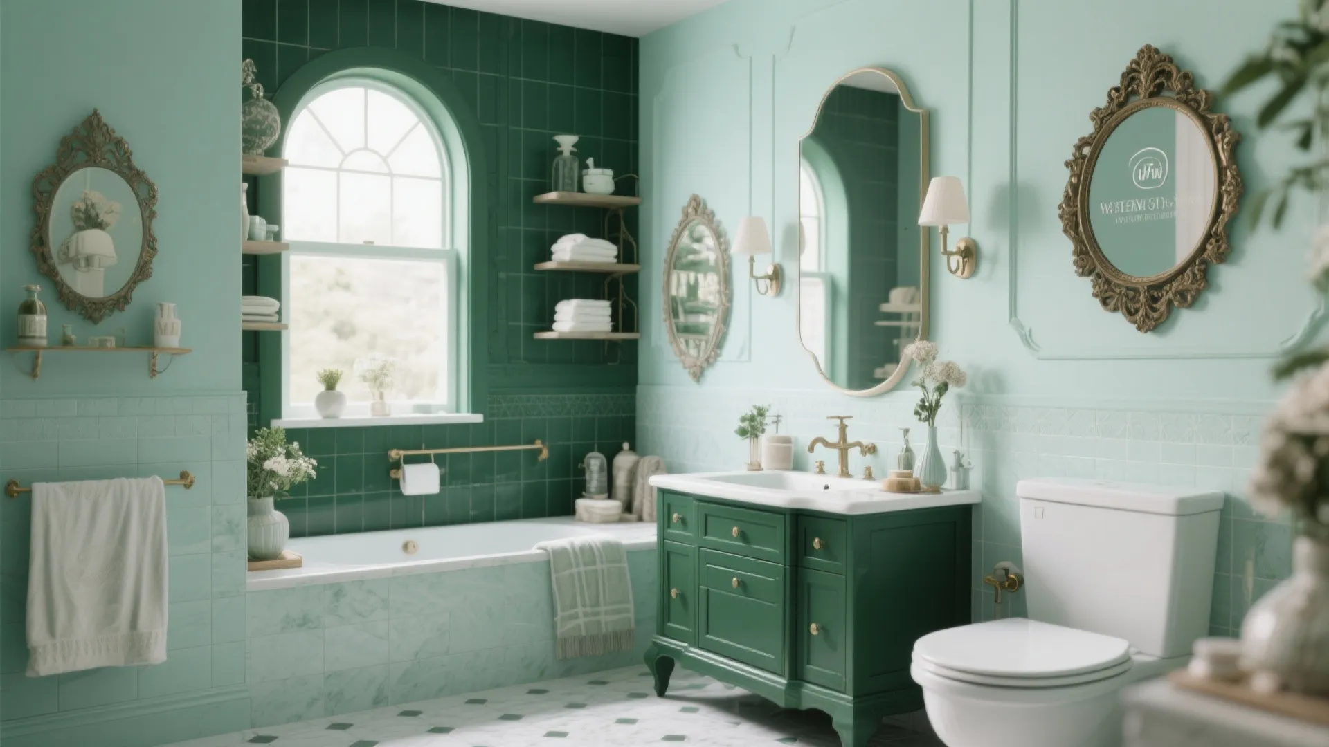 9. Layered Green Tones