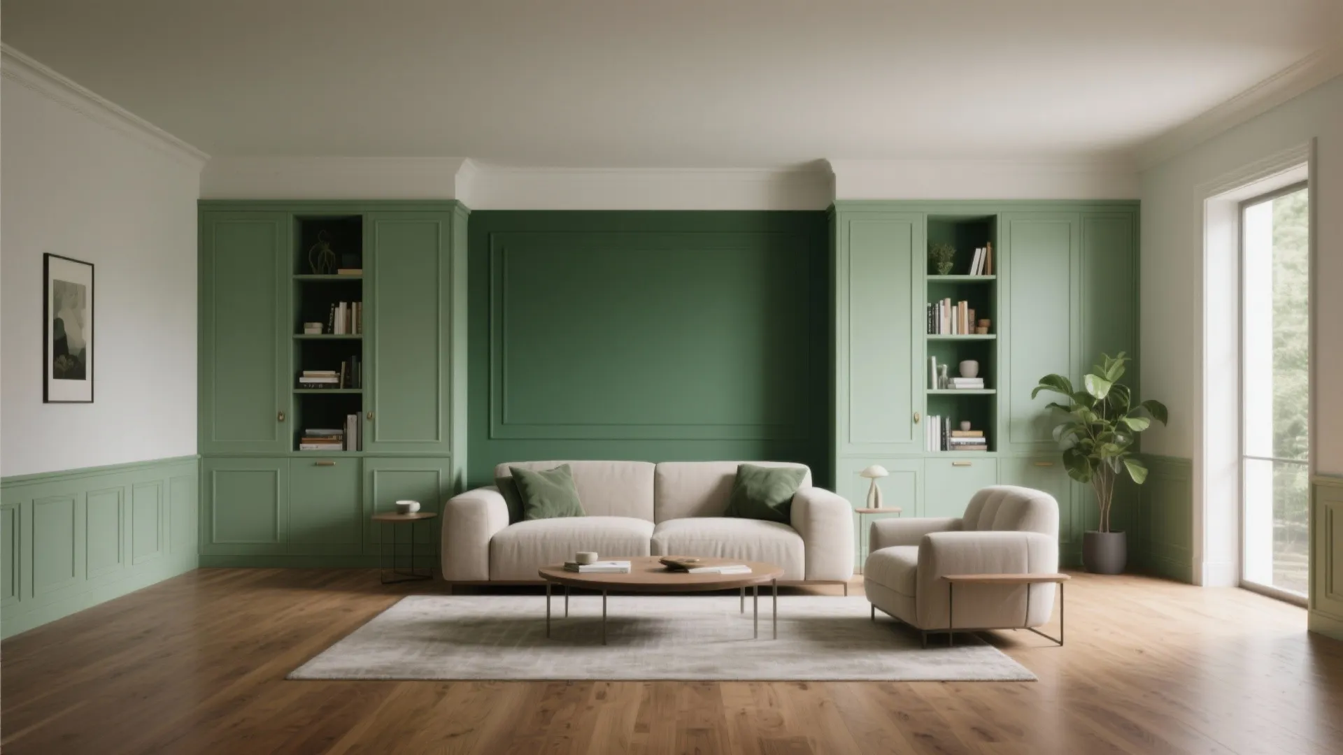 1. Layered greens for depth