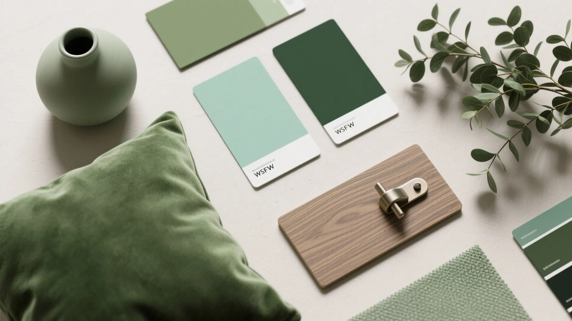 5. Layered Greens — Textures, Fabrics, Accents