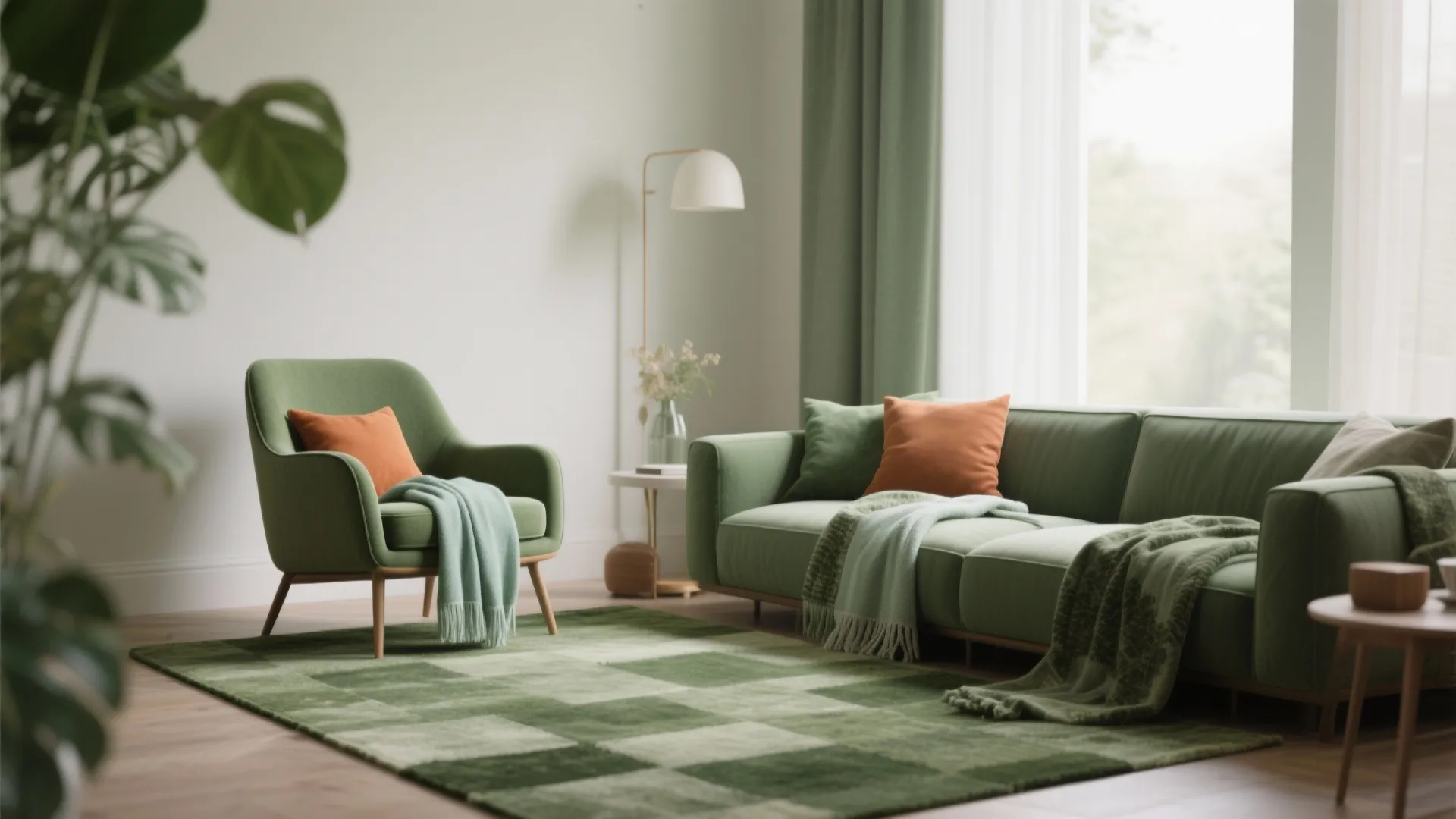 4. Go tonal: layered greens for cohesion