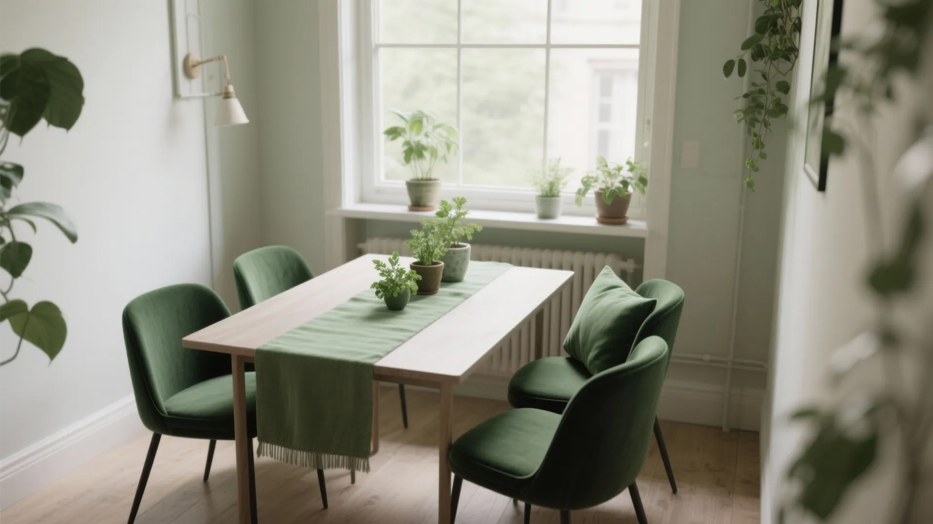 5. Go tonal with layered greens for depth