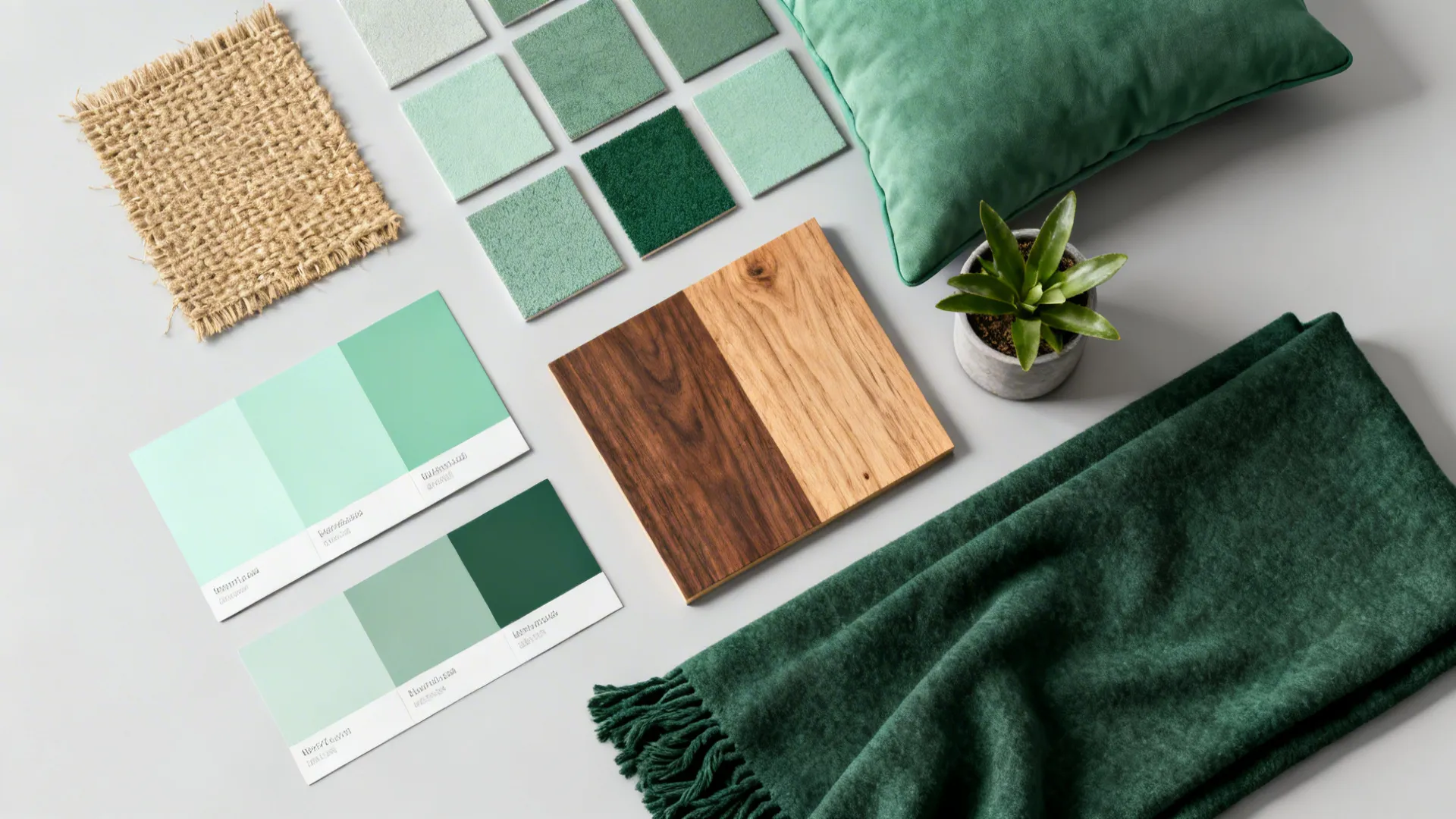 5. Layered Greens with Plants and Textiles