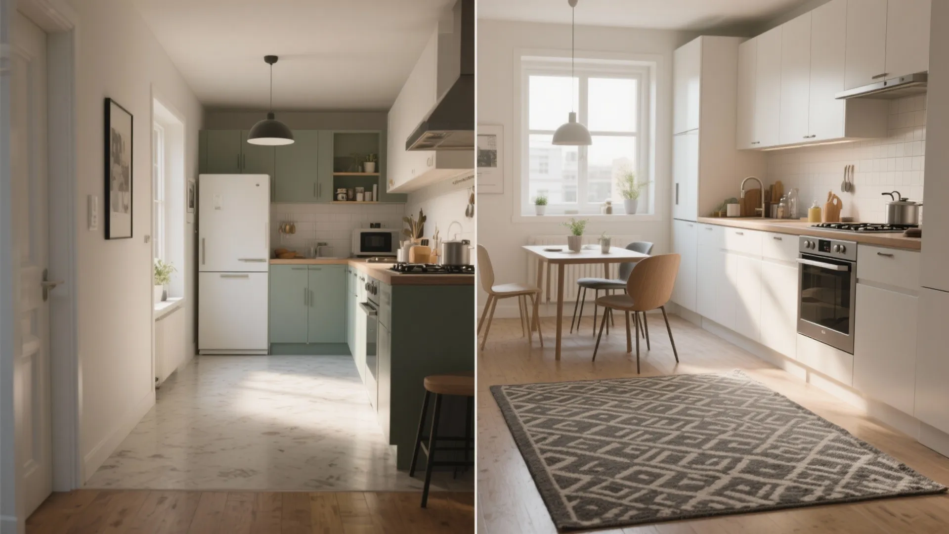 5. Layered grey mats for texture and zoning