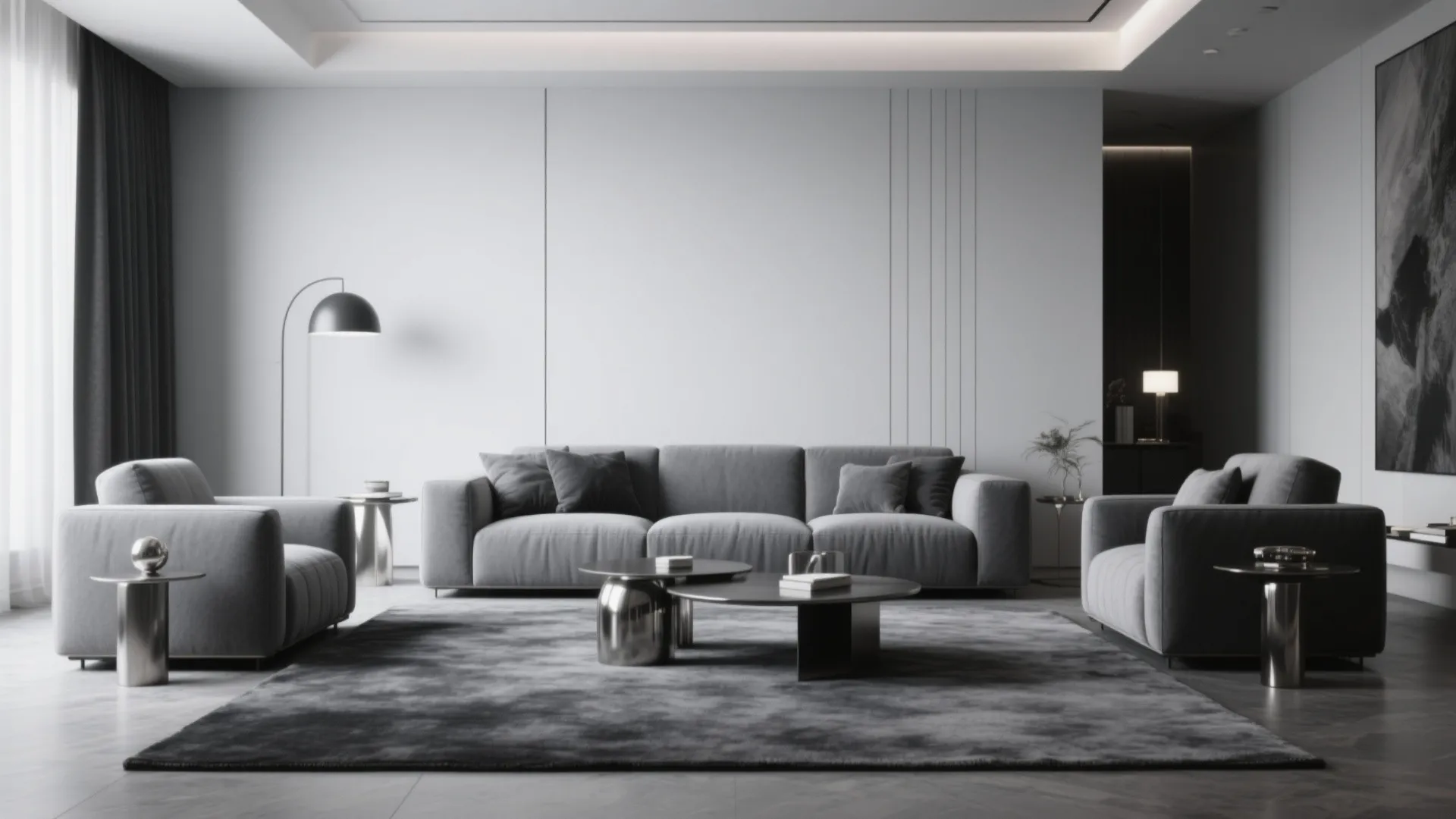 7. Monochrome with Layered Shades of Grey