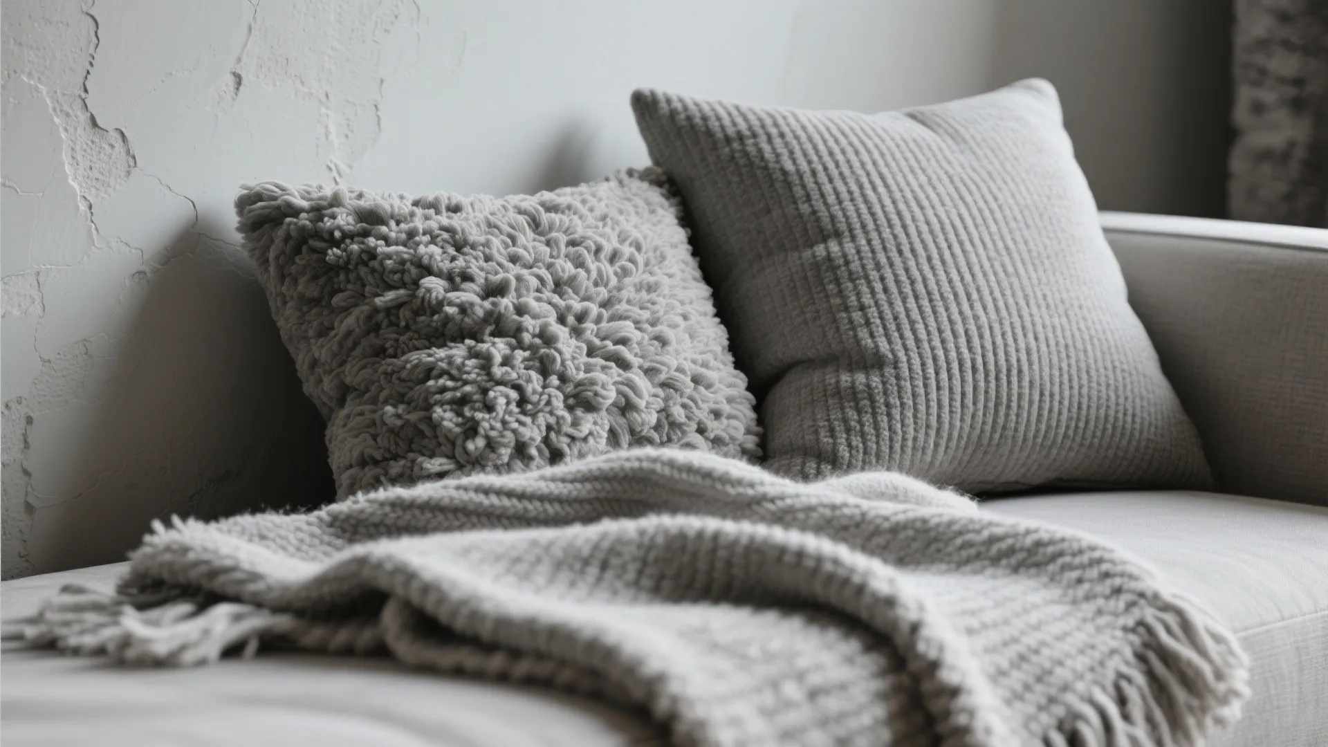 1. Layered greys with texture