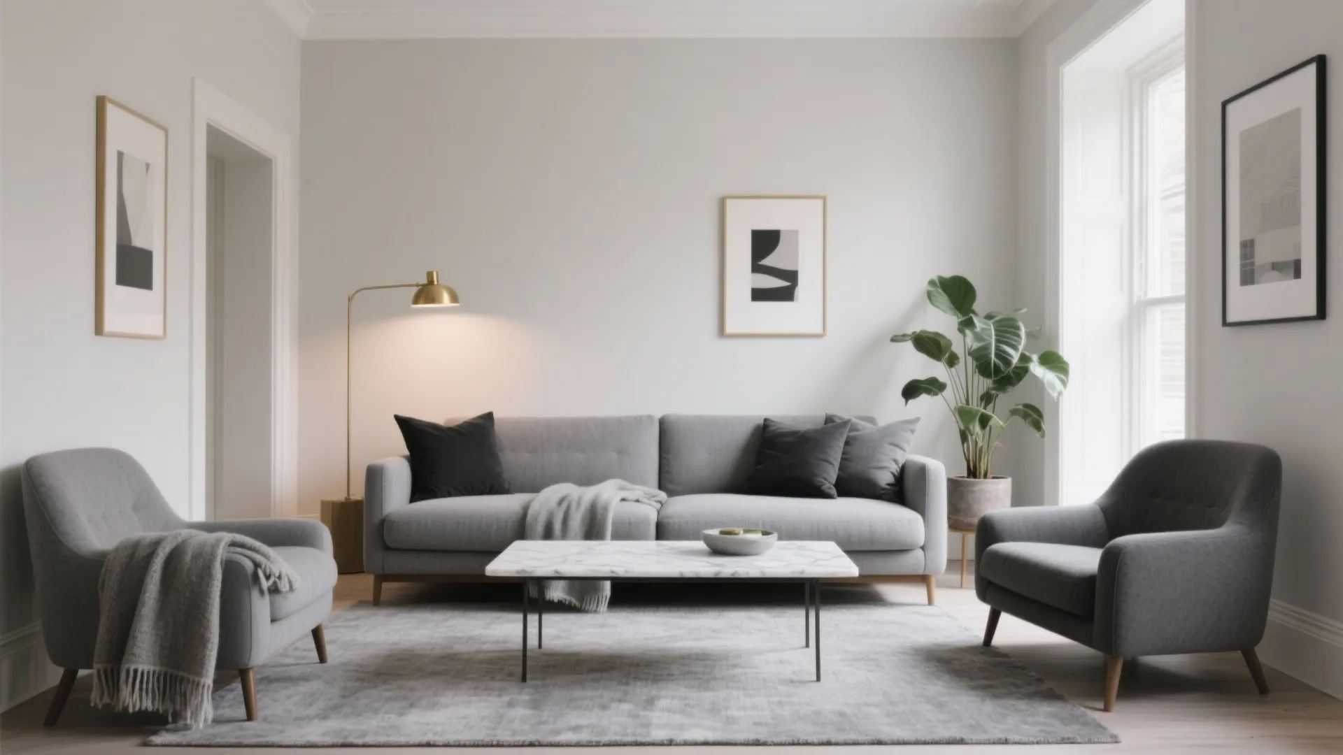 Layered shades of grey for depth