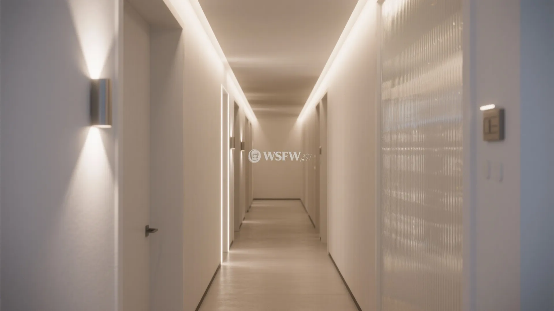 Light-Washed Walls with Reflective Accents