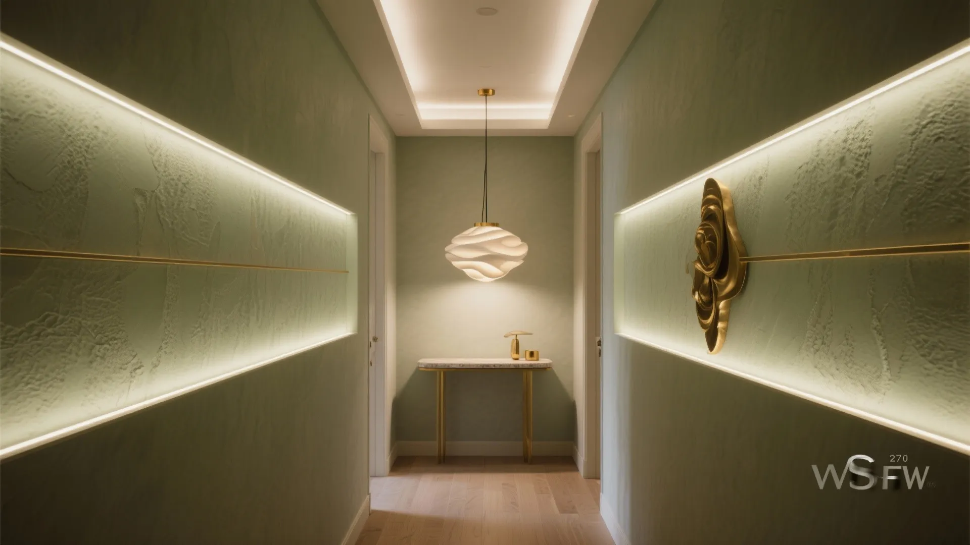 Statement lighting with layered accents