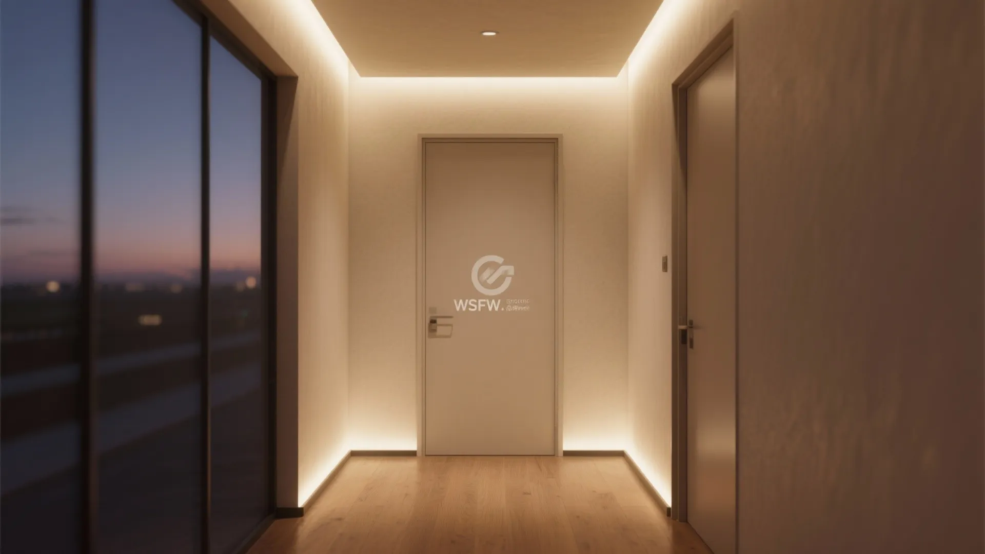 5) Light-layering with backlit reveal and matte finishes