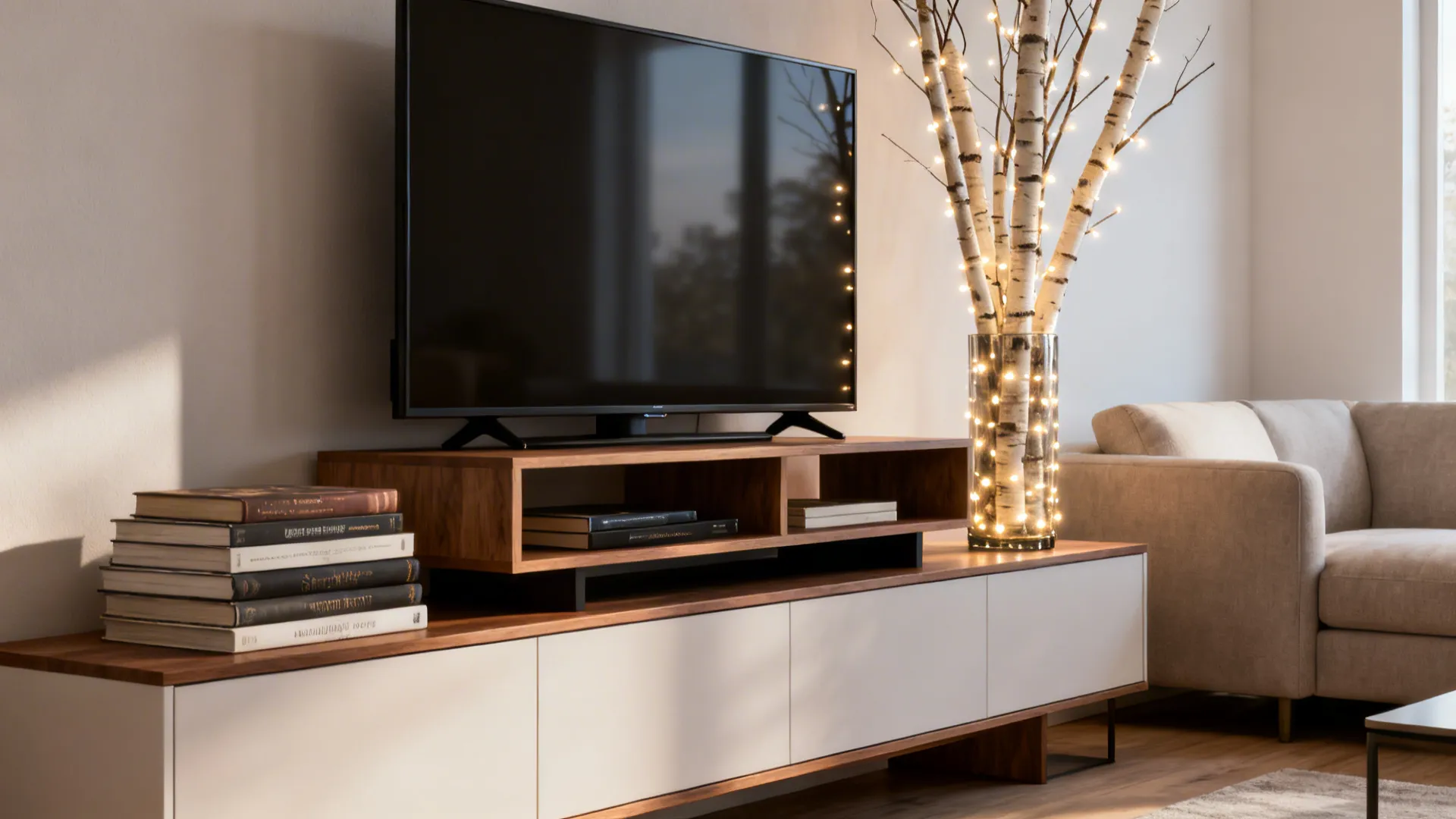 2. Layered Heights with Books and Sticks