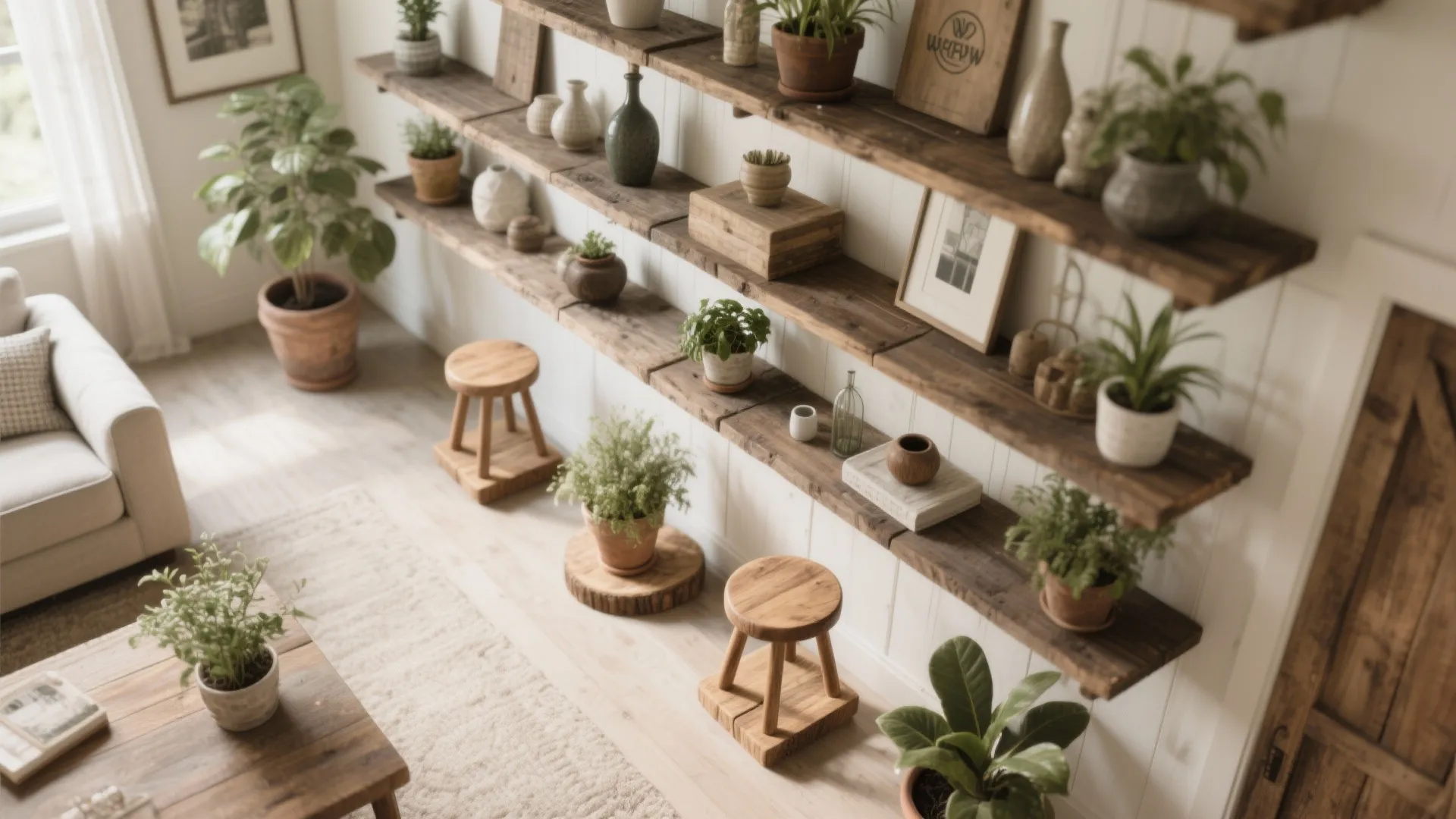 10. Layered Heights with Stools & Risers