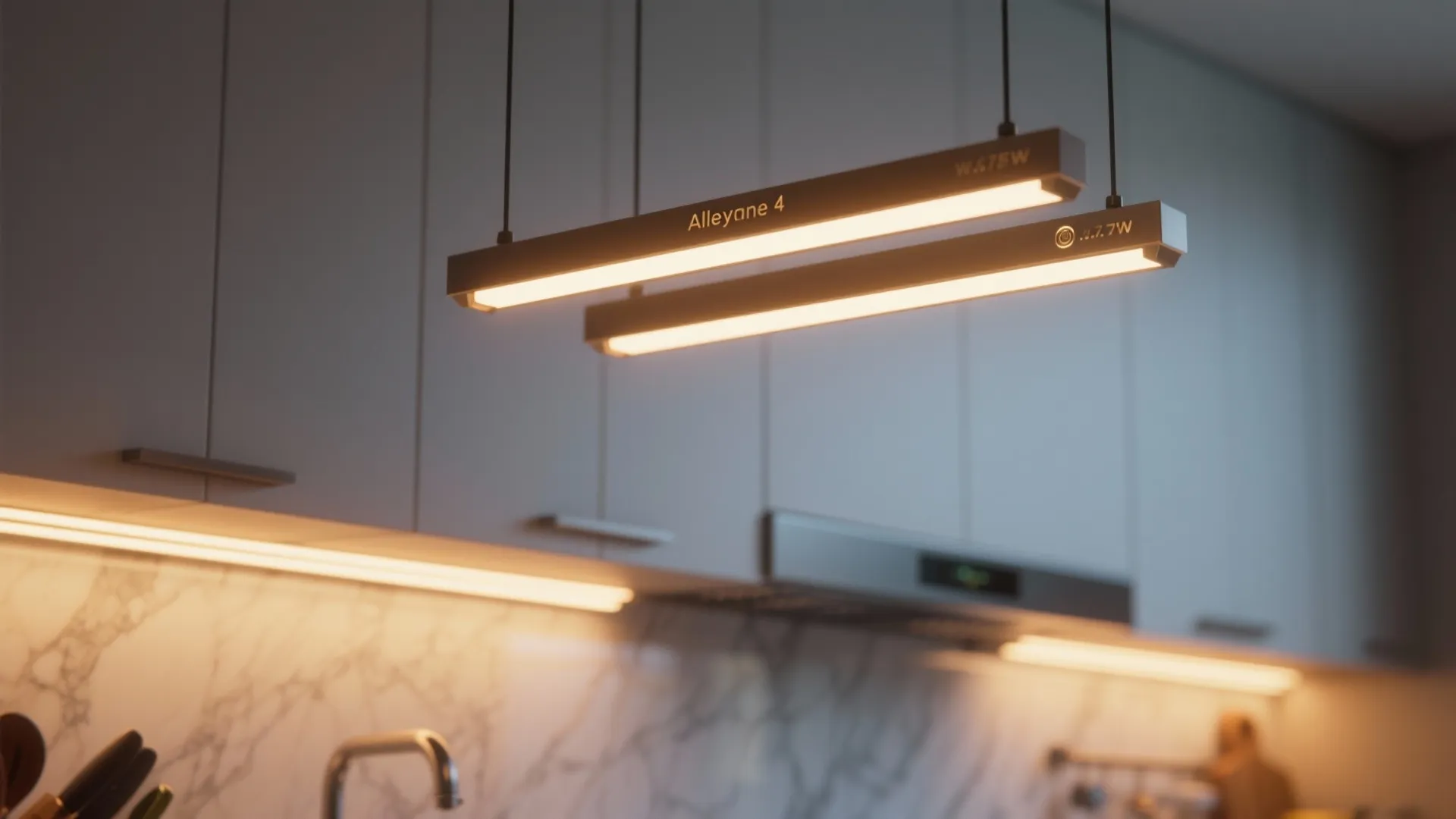 2. Pair with under-cabinet lights for layered illumination