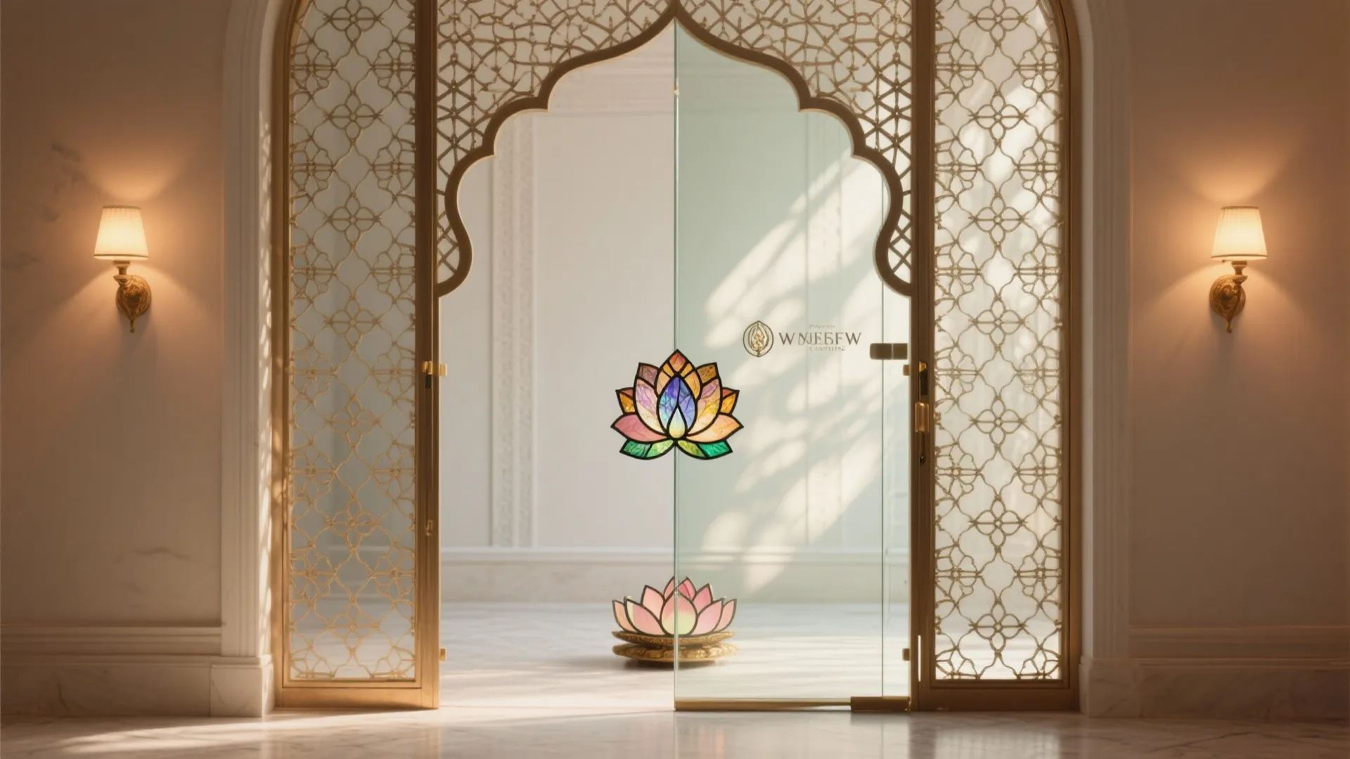 Layered Expression: Clear + Jali, Stained Accents, Or Back-Painted Glass