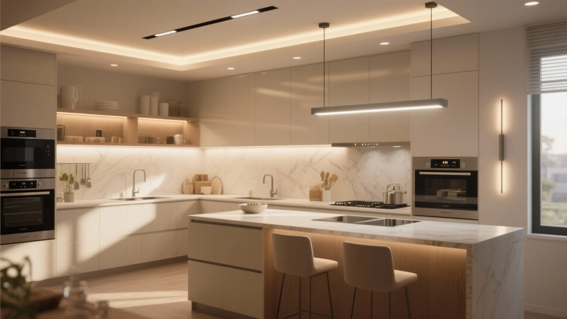 1. Layered Lighting for Warmth