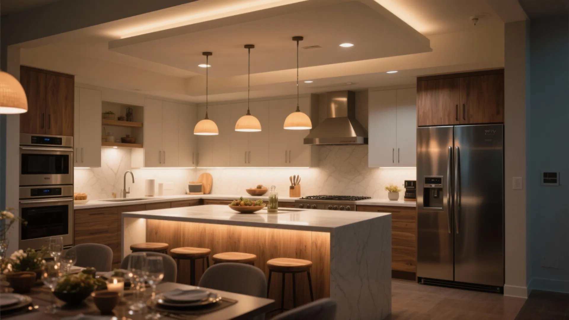 Lighting layers that flatter food and people