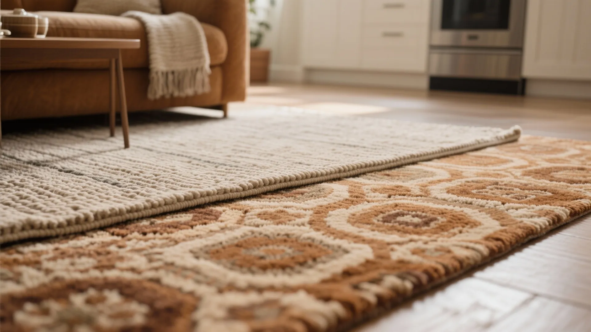 7. Layered Rugs for Warmth