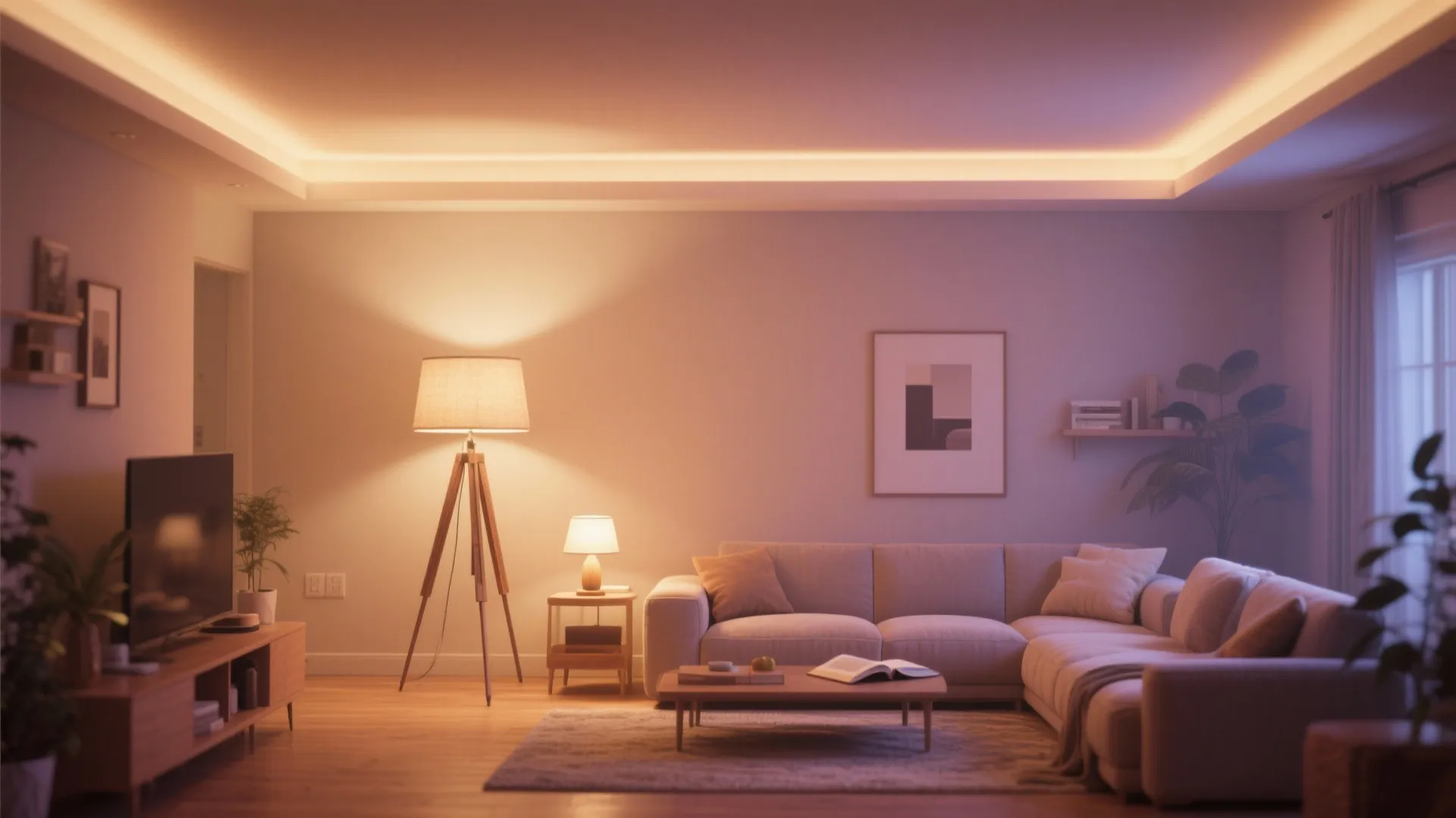 7. Layered Table and Floor Lamps