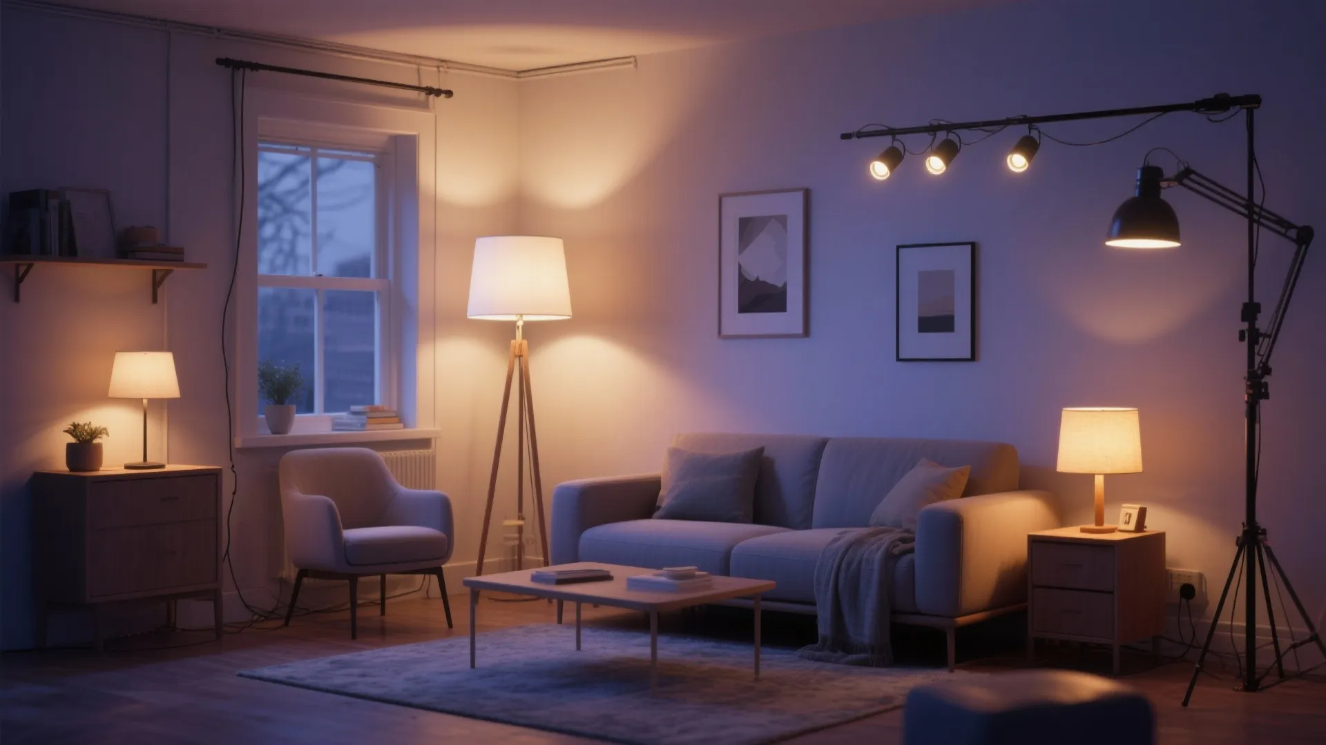 Layered Lamps + Smart Bulbs for Flexible Scenes
