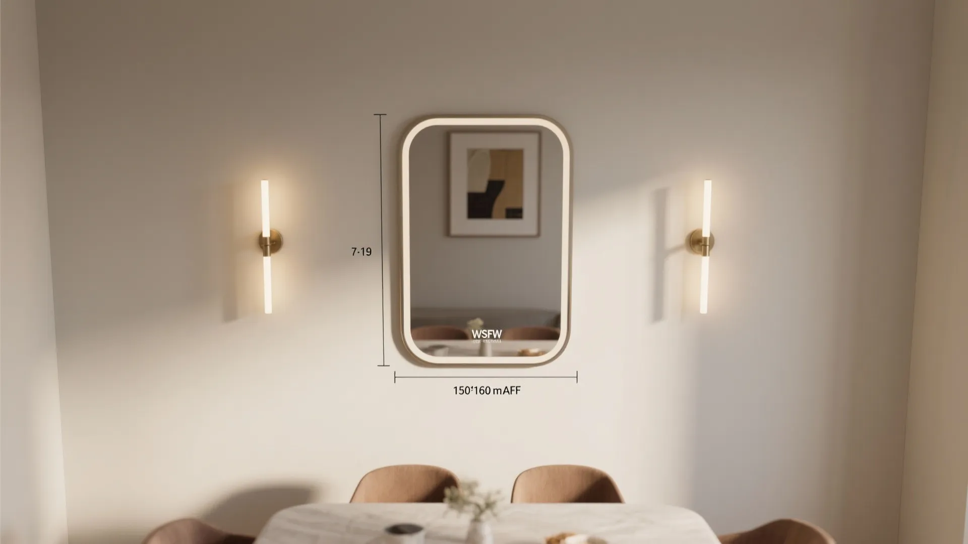 Layered Mirror Wall: Panels, Sconces, and Art Mix