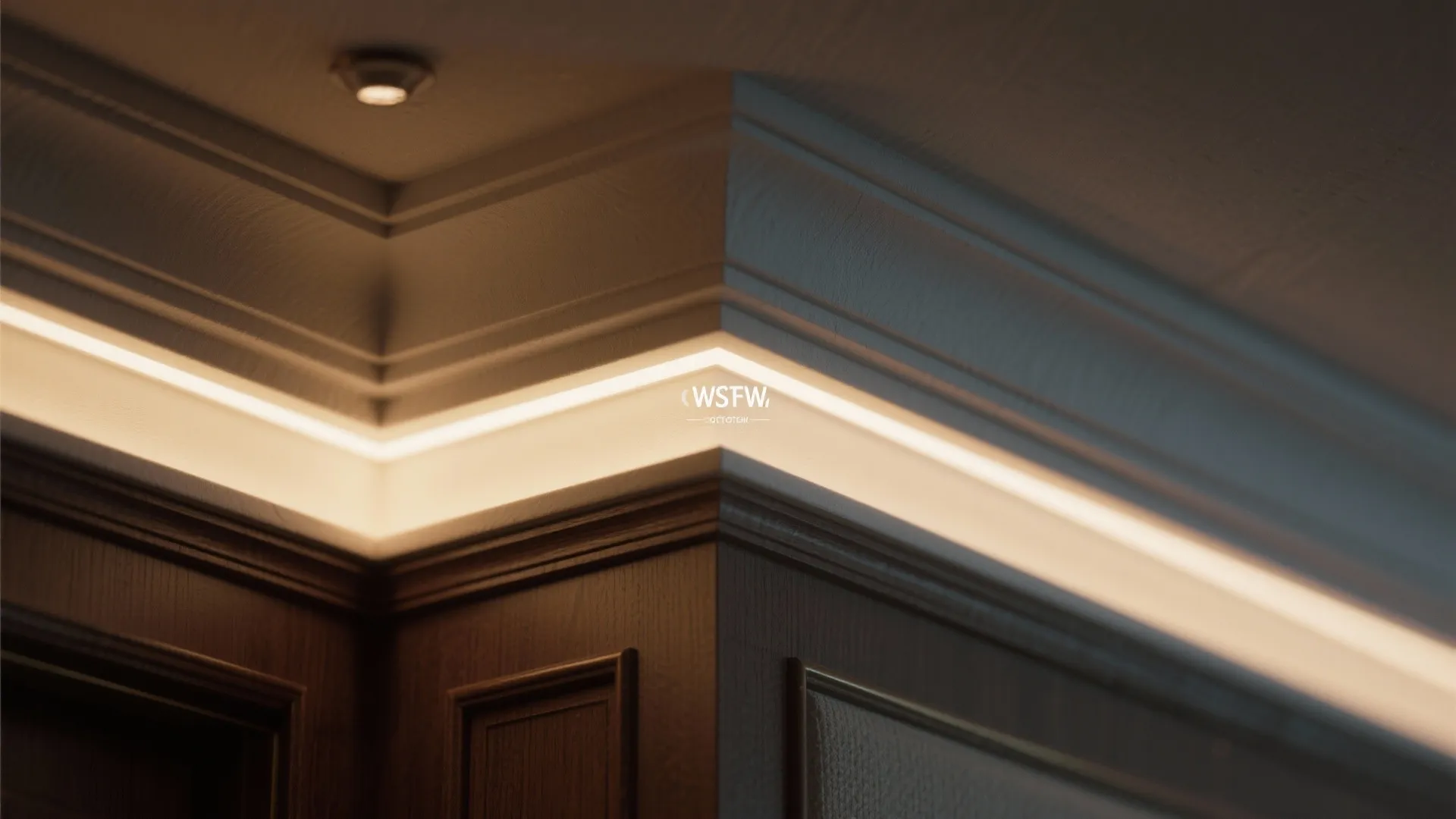 Layered Profiles with LED Cove: Hotel-style drama