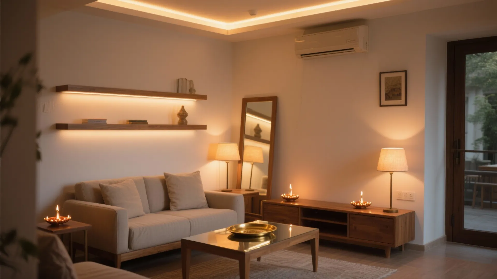 Layered warm LED ambience