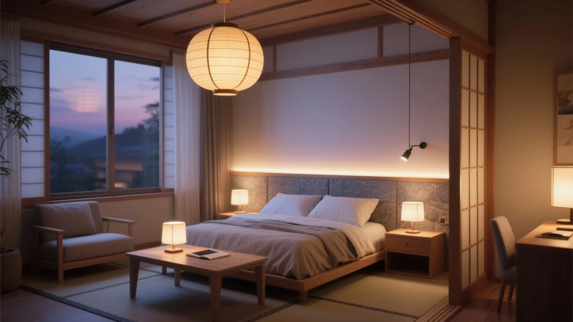 3) Gentle, layered light