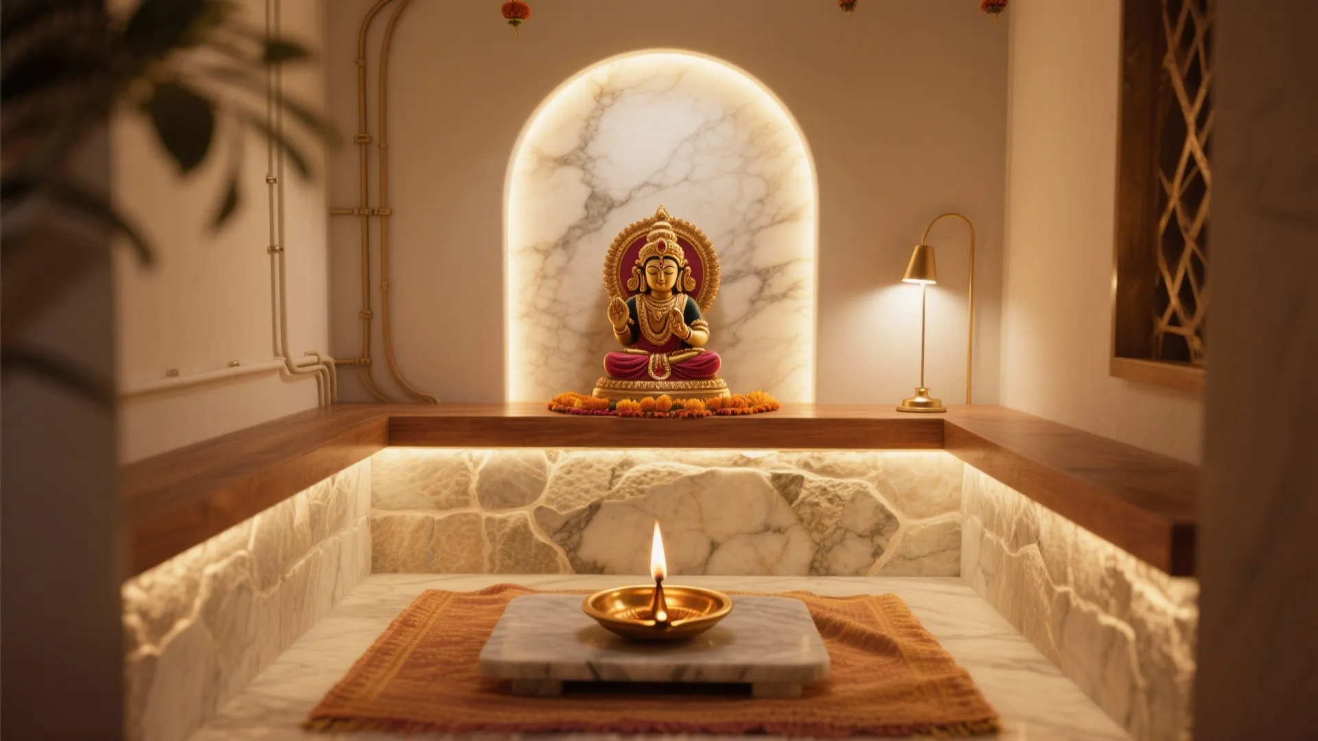 Layered lighting for a sacred glow