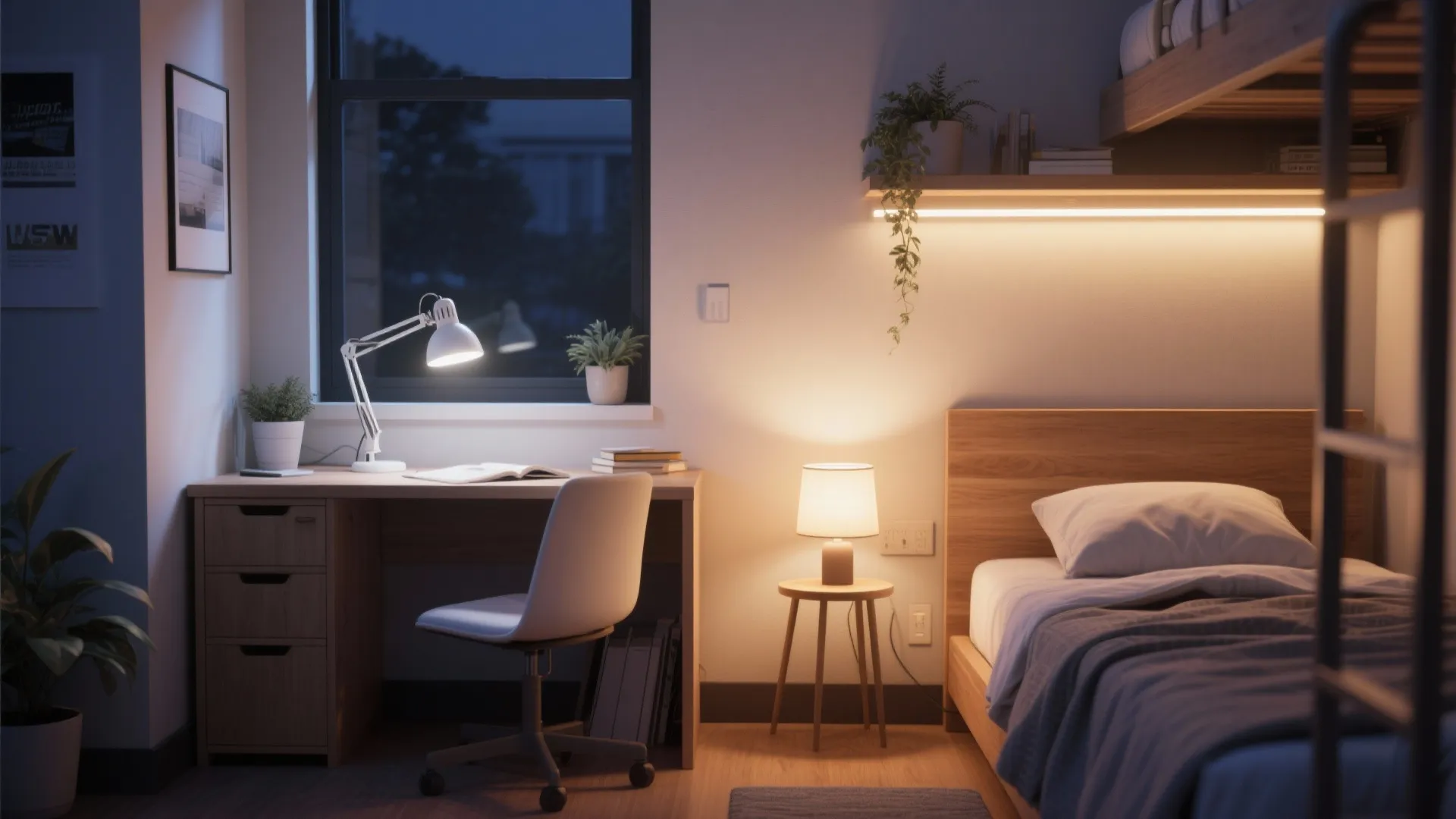 Layered Lighting for Study, Chill, and Sleep