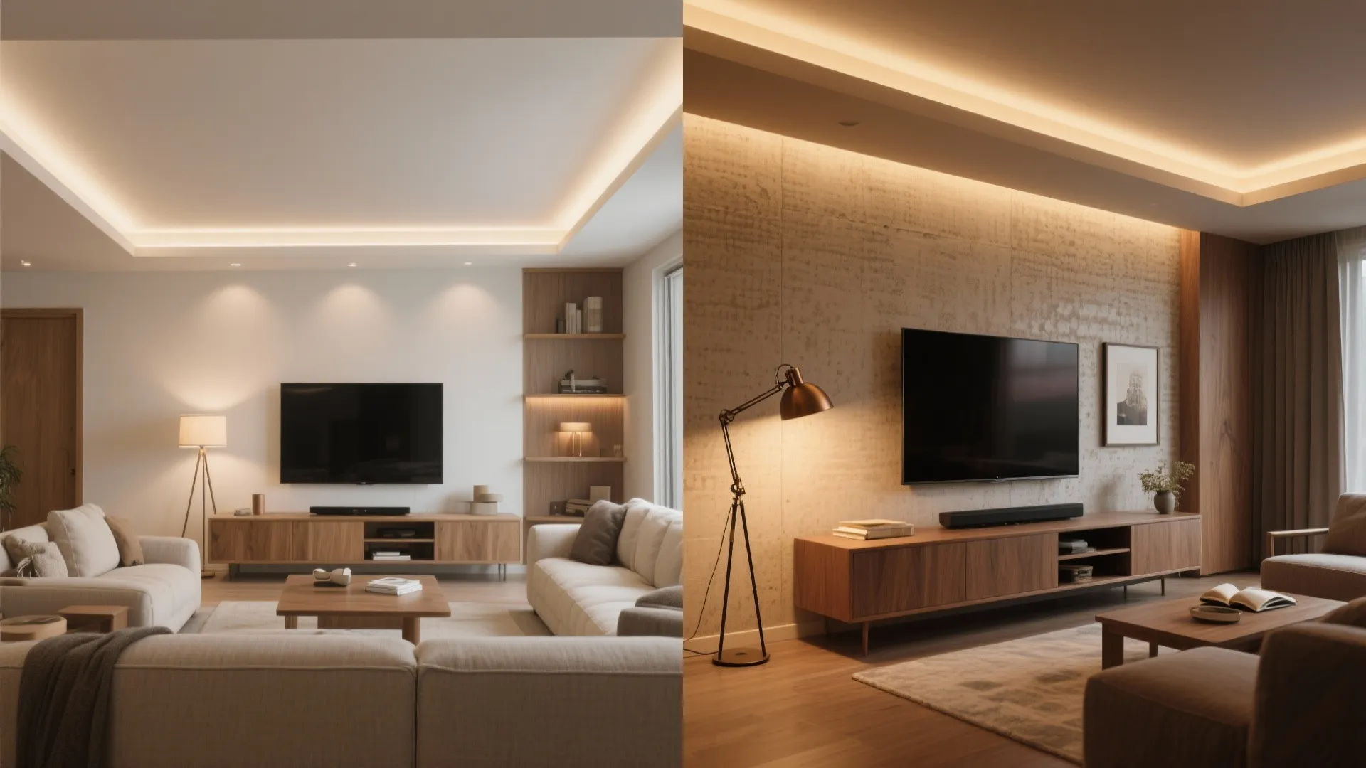 Layered Lighting With Dim-to-Warm Control