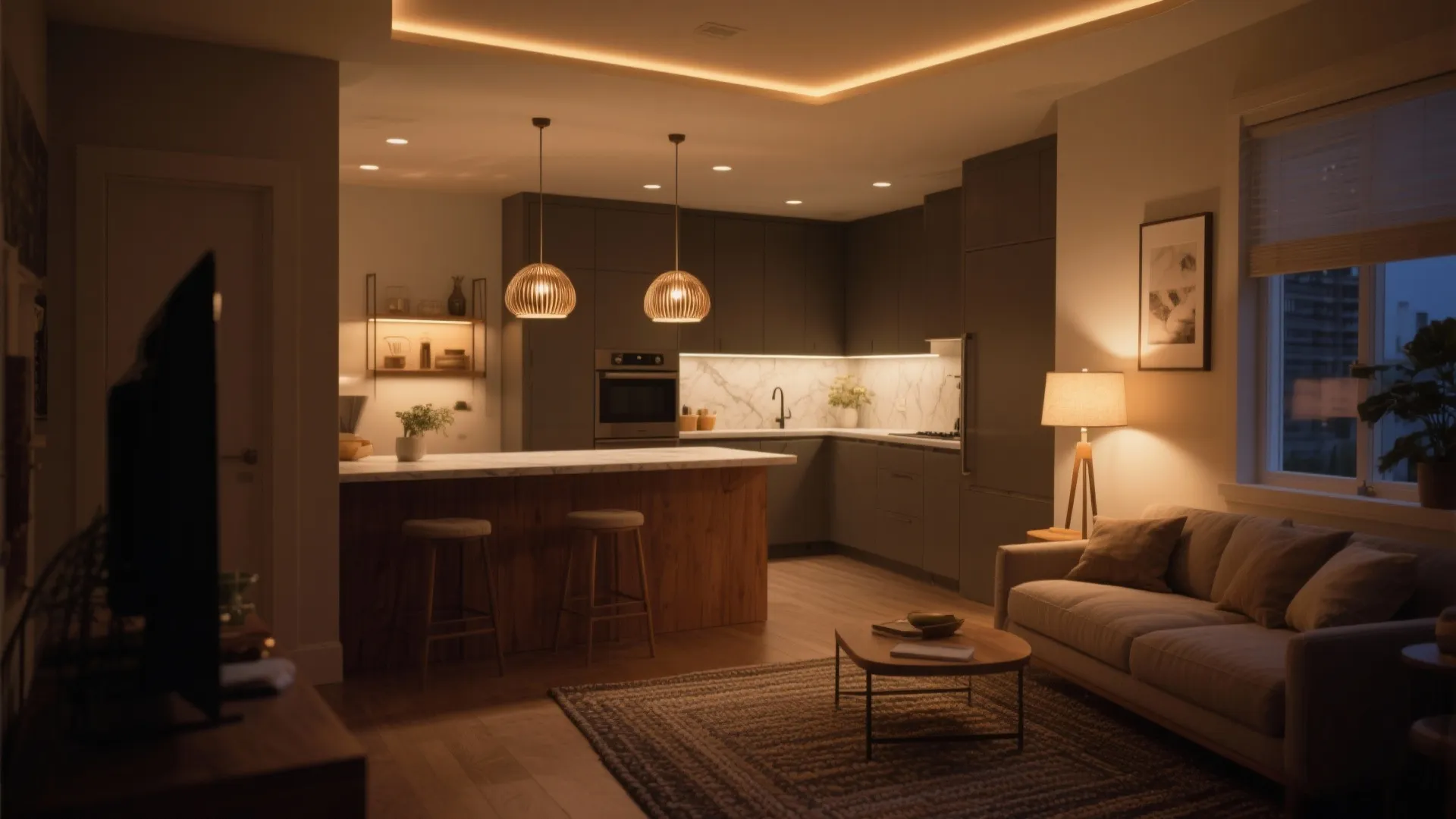 5) Layered lighting and gentle zoning