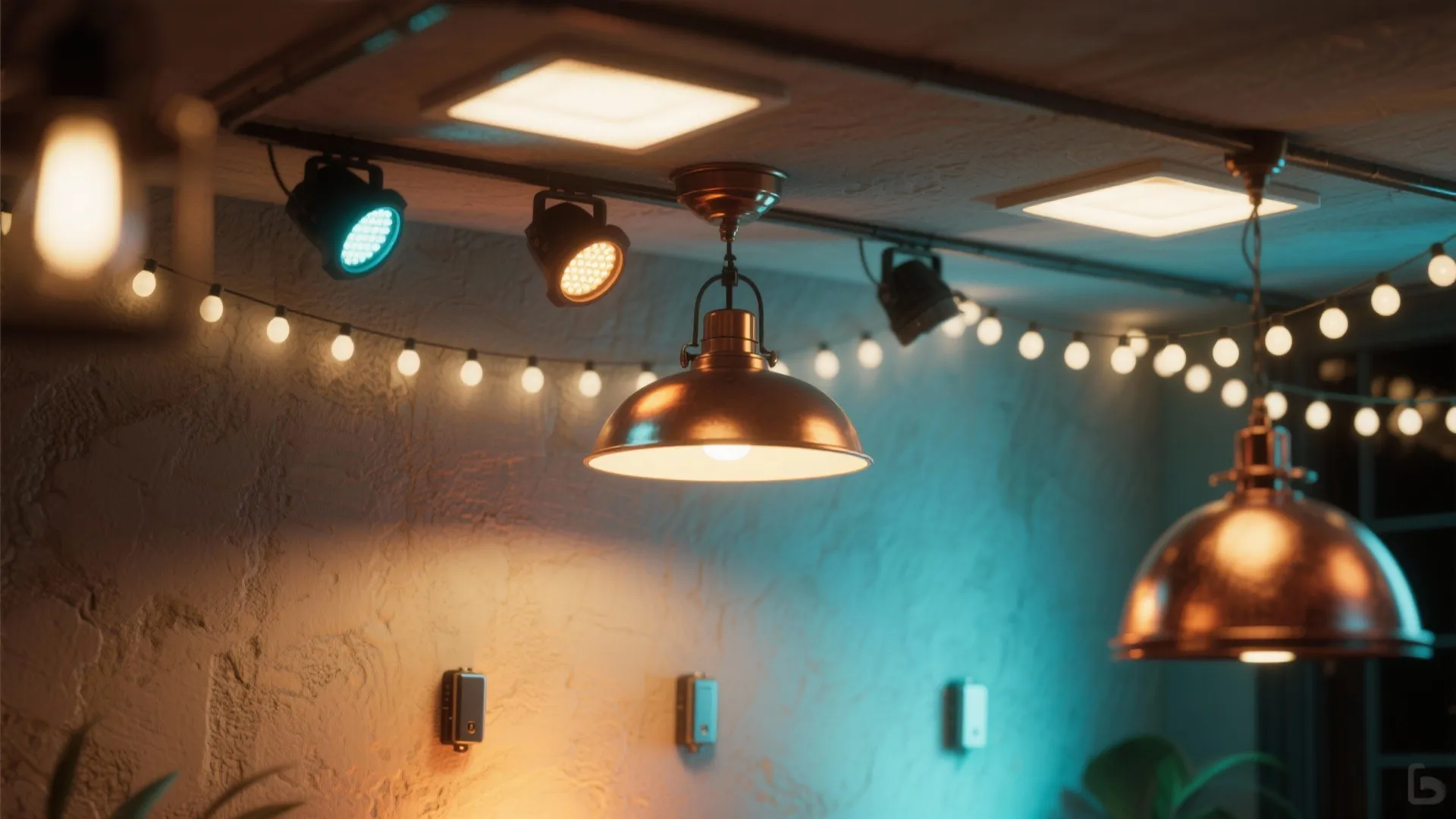 2. Layered lighting for mood and function