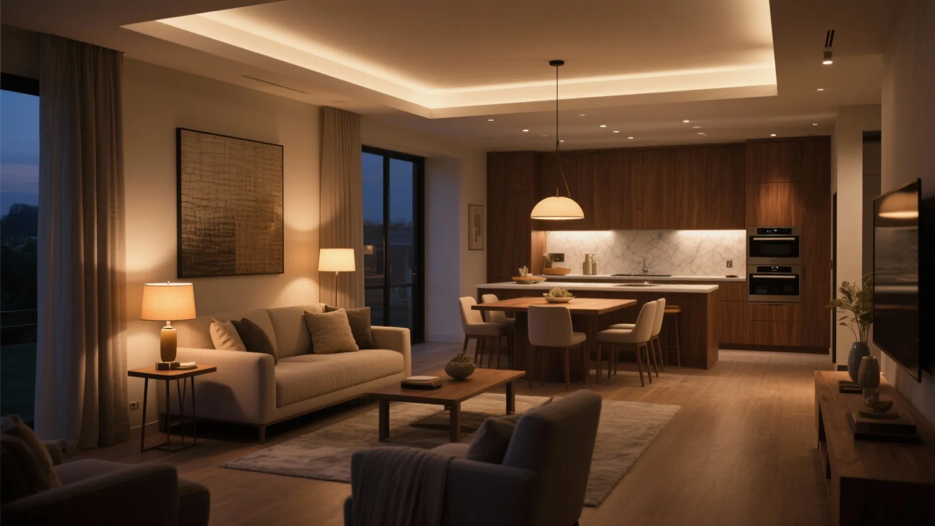 Layered, Smart Lighting That Flatters Space and Mood