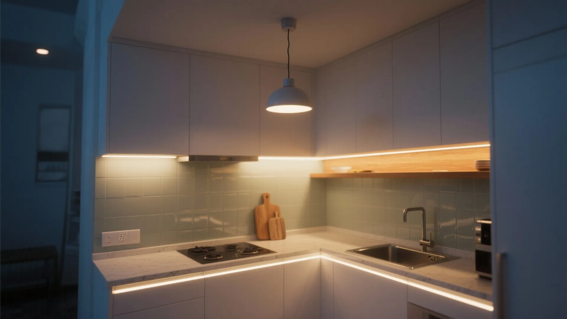 Layered Lighting: Under-Cabinet, Task, and Soft Ambient