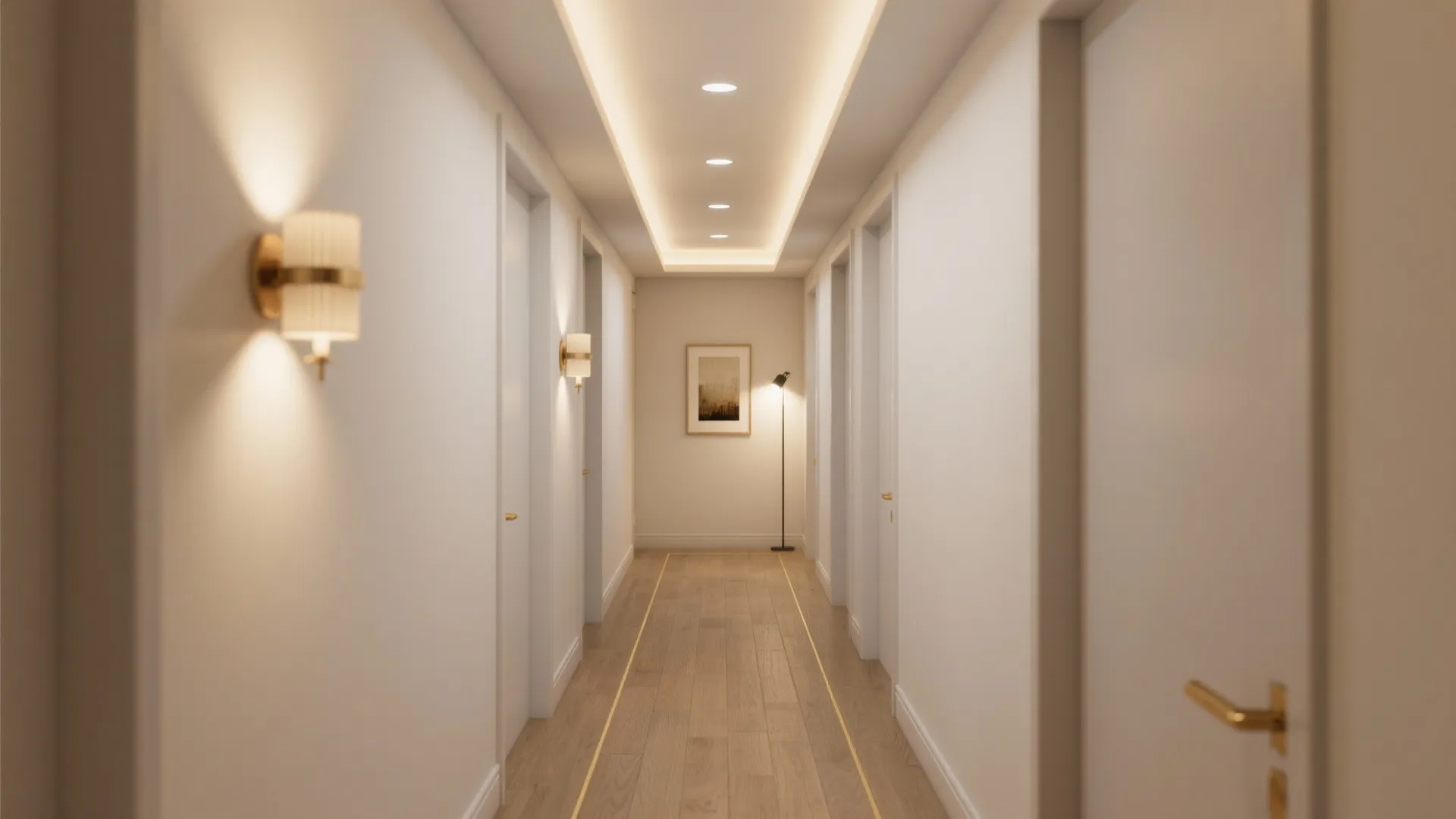 Light, Layered, and Low-Glare Hallway Lighting