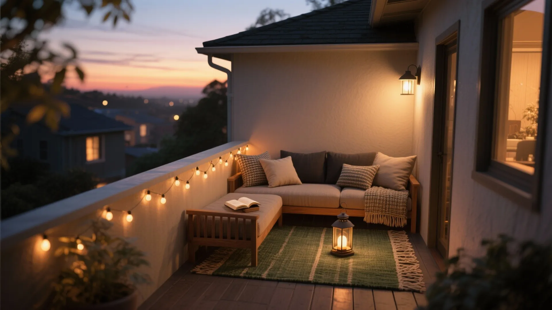 Layered lighting and soft finishes