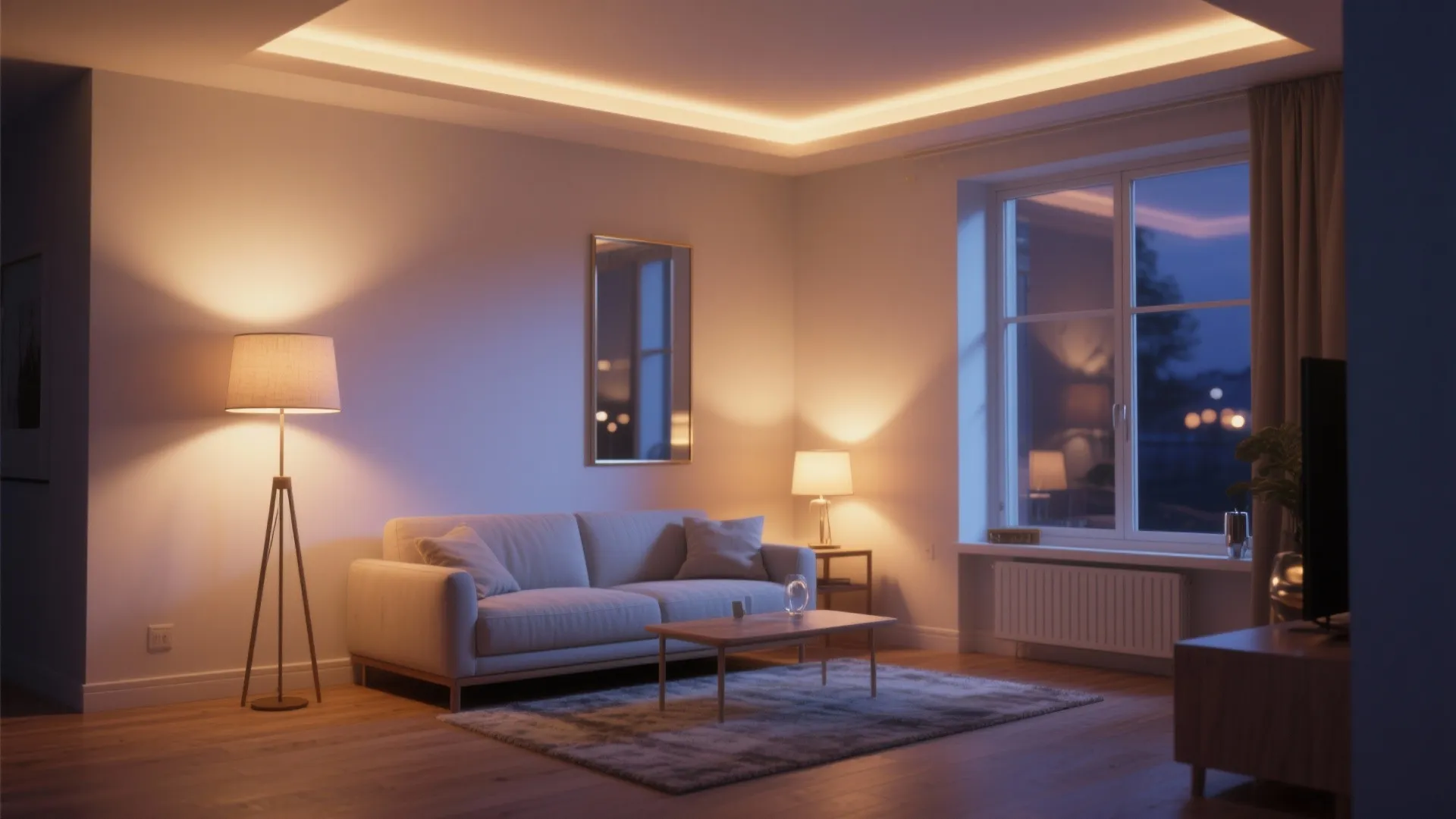 Layered lighting with reflective accents