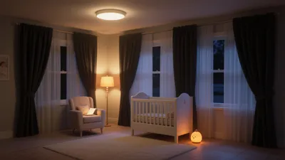 Cozy Nighttime Nursery Design with Soft Lighting