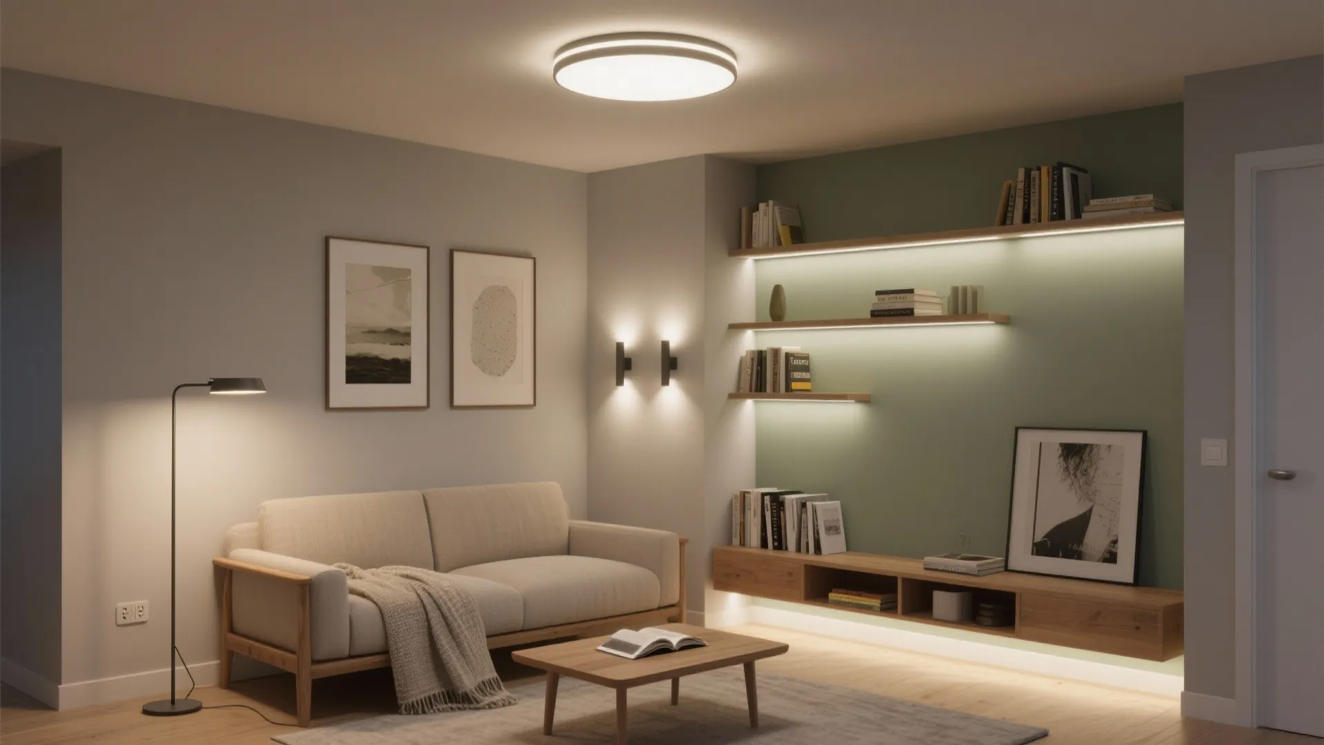 Layered light: ambient, task, and accent working together