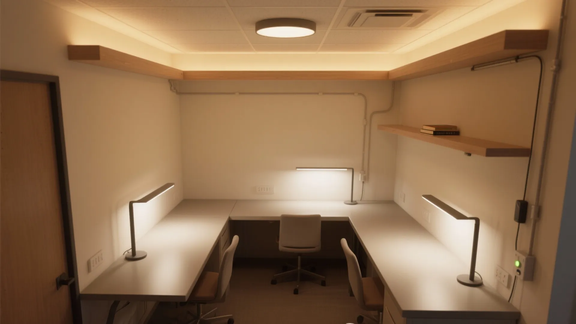 2) Layered lighting that puts task first and glare last